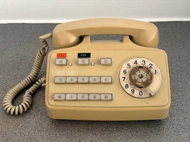 Analogue telephone - Plastic - Vintage PTT ATEA S65 / 829...