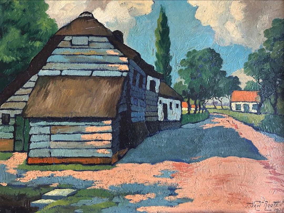 Jacques Van Rooten (XX) - Boerderij met bomen