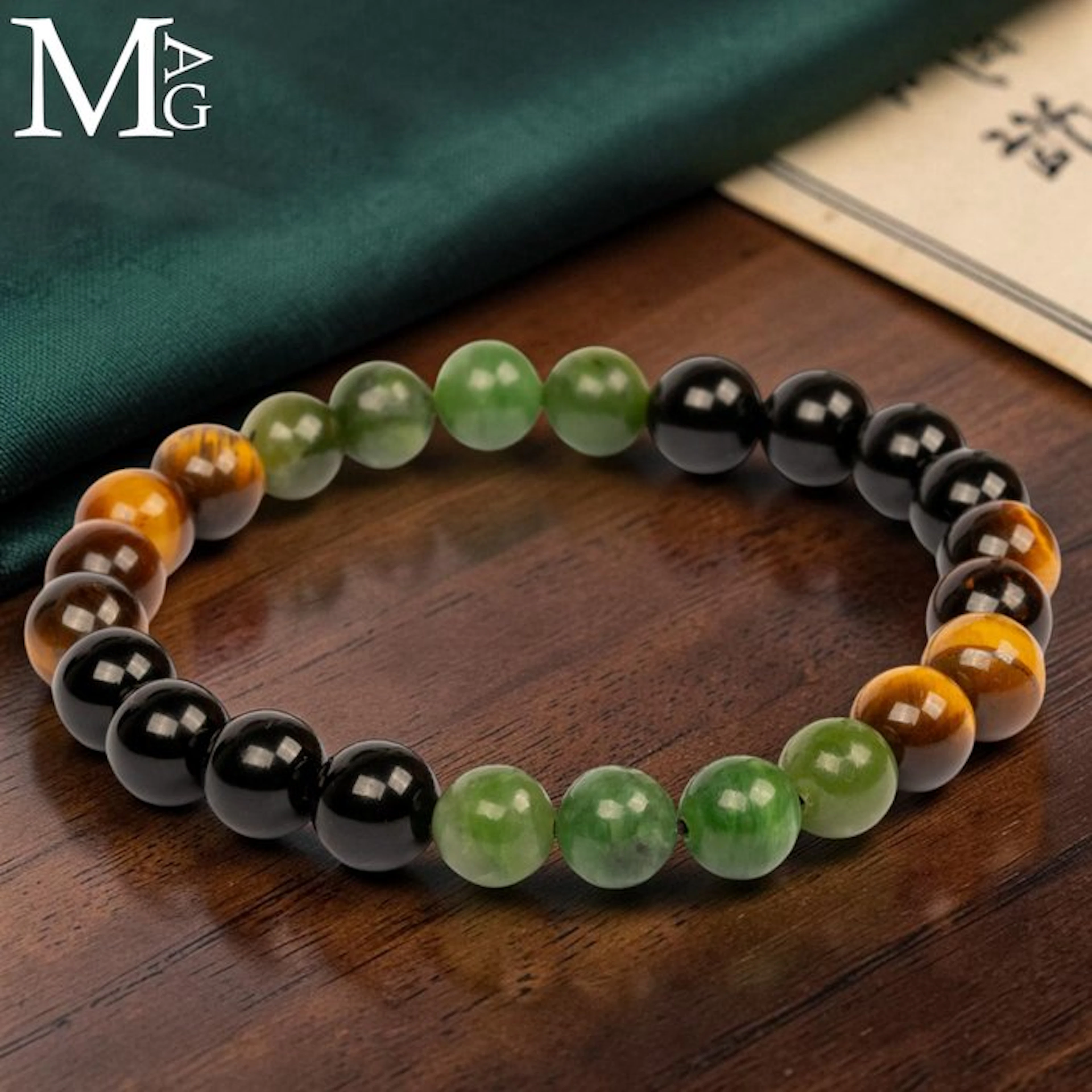 Elastic Bracelet with Jade