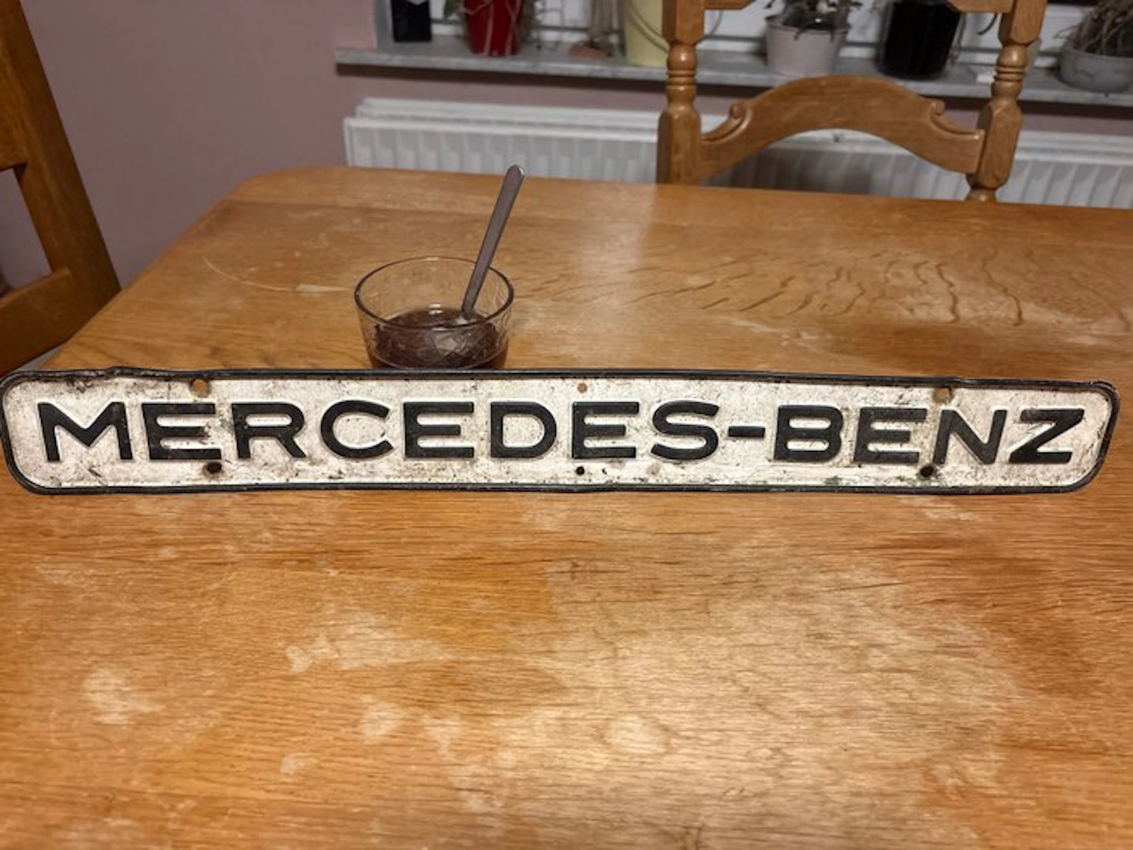 Mercedes-Benz metal plaque - Enamel plate - Aluminium