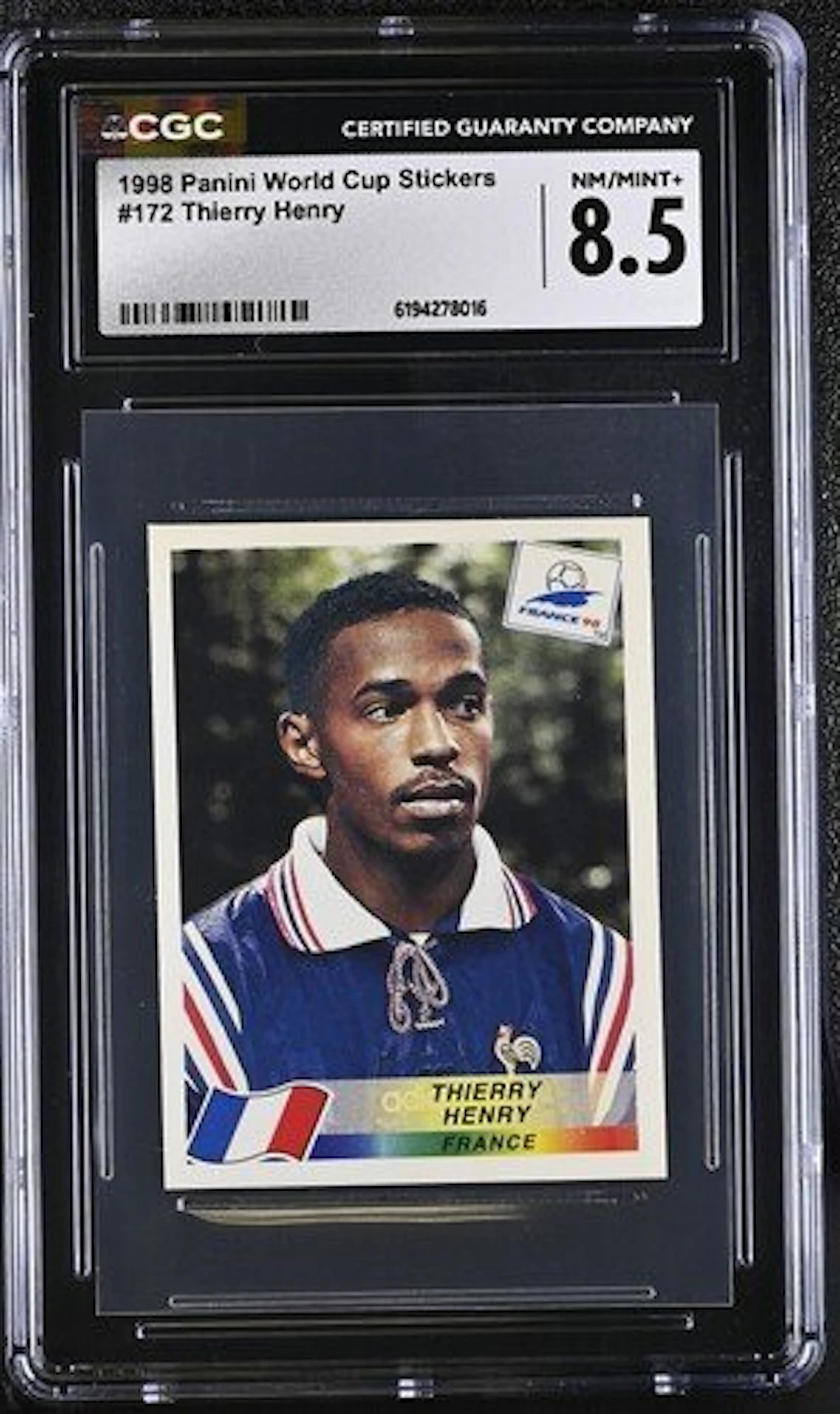 1998 Panini Thierry Henry #172 - Panini World Cup France...