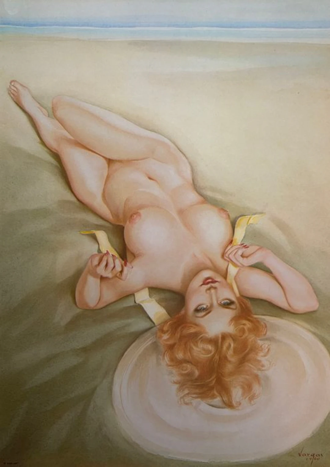 Alberto Vargas - Affiche / Lithographie Vintage Pin-Up...