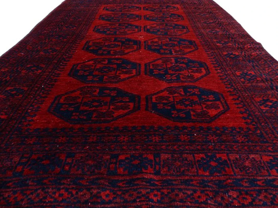 Antique Ersari Afghan - Cleaned - Rug - 200 cm - 126 cm