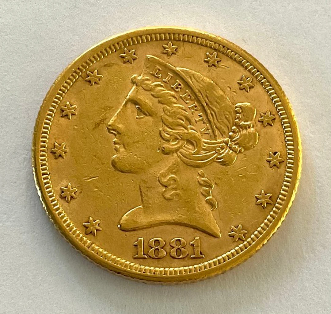 United States. 5 Dollars 1881 - Liberty Head