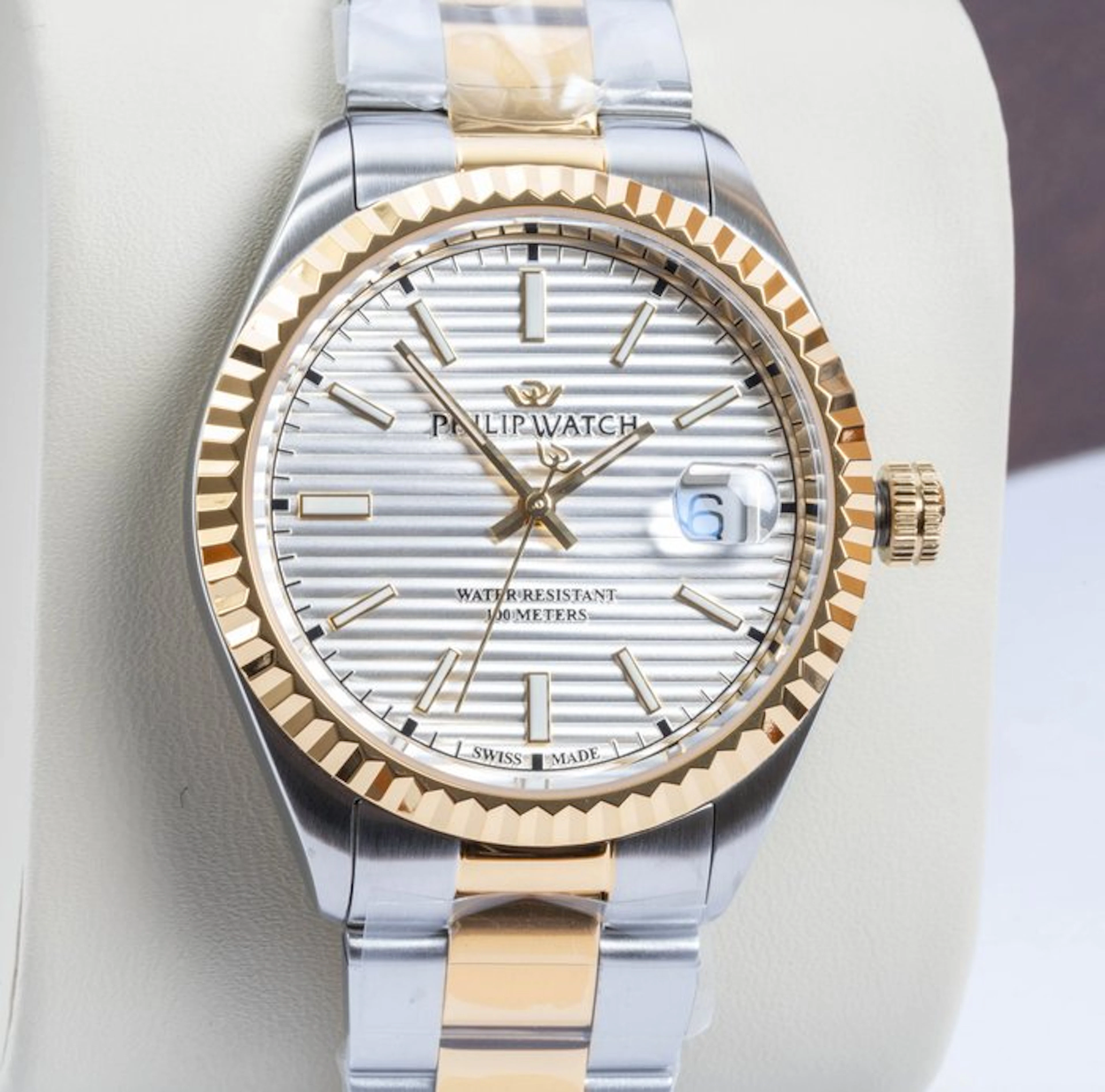 Philip Watch - Caribe Urban - Tapestry dial - Gold/silver...