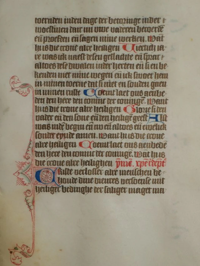 Anoniem - [Nederlands] Manuscript sheet from a Book of...