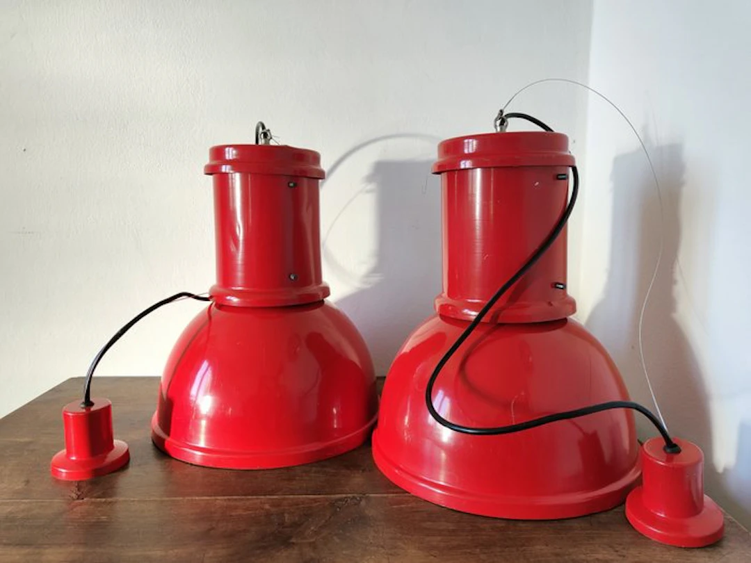 Fontana Arte - Hanging lamp (2) - Lamp - Metal