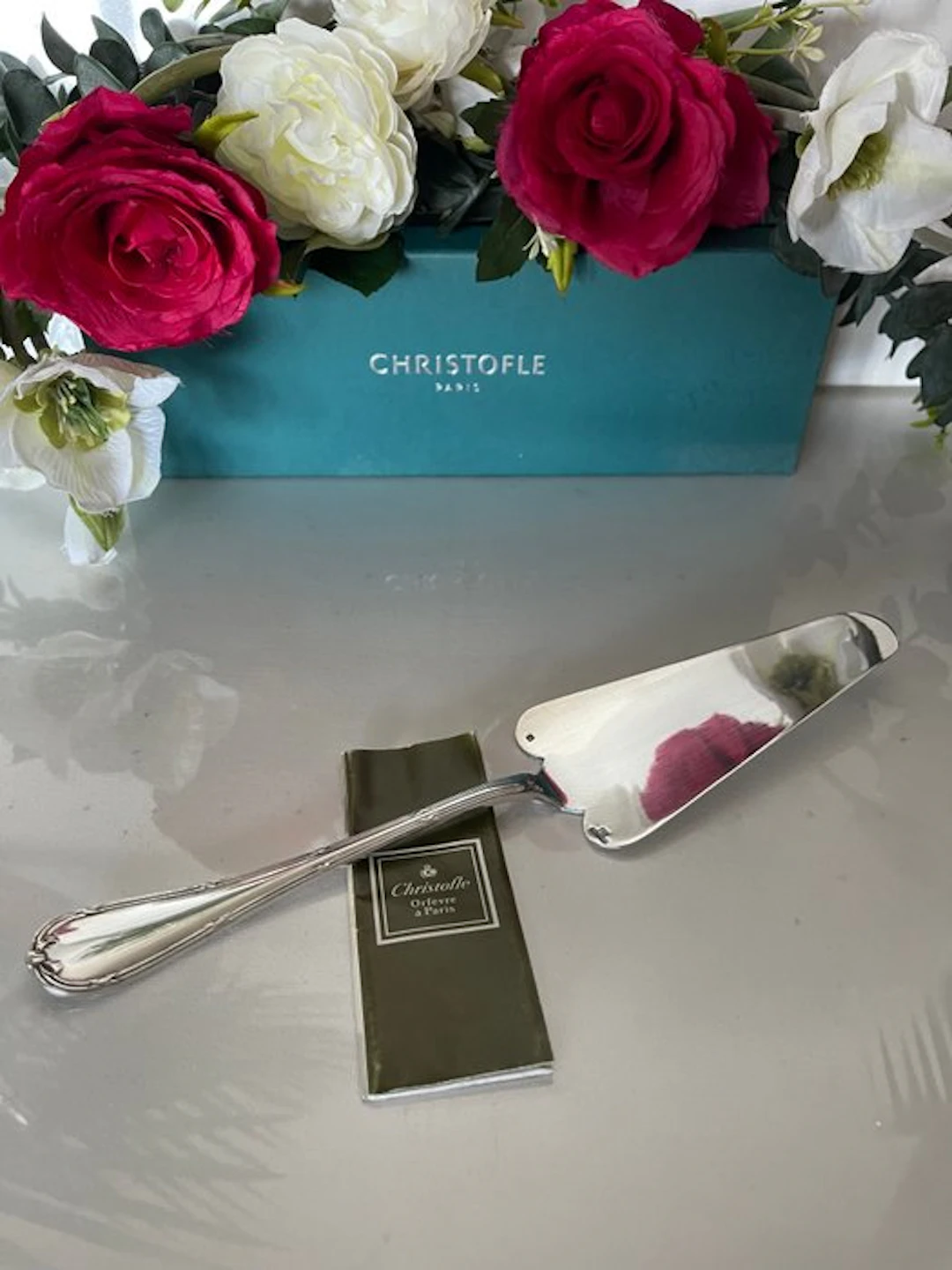Christofle - Pastry server - Ribbon Model - silvered metal