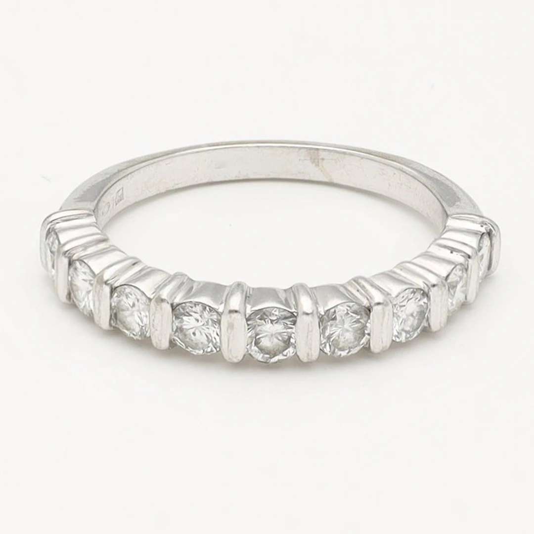Ring - 18 kt. White gold Diamond (Natural) - Riding ring