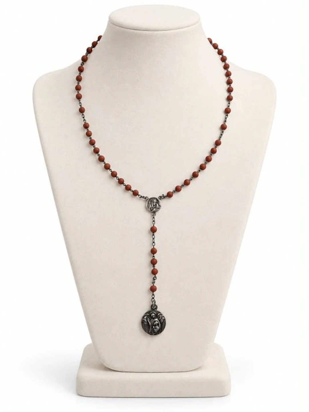 Rosary - .800 silver - 1930-1940 - Antique coral rosary