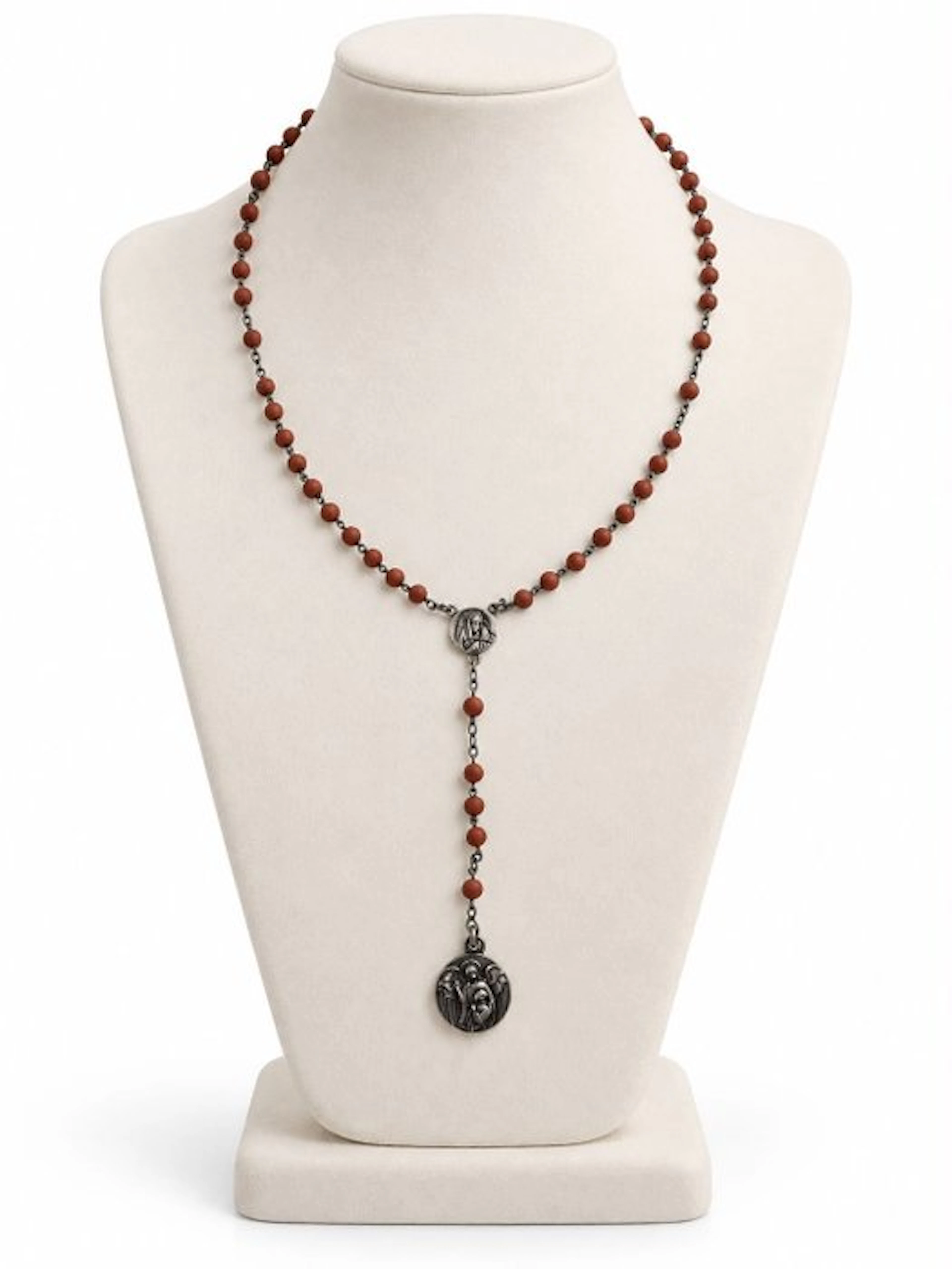 Rosary - .800 silver - 1930-1940 - Antique coral rosary