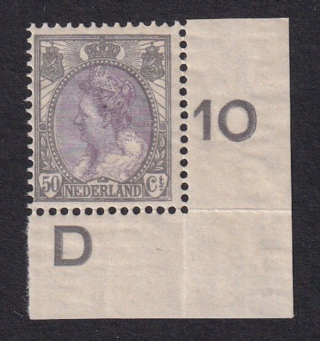 Netherlands 1899 - 50 Cent Queen Wilhelmina with velvet trim - NVPH 75