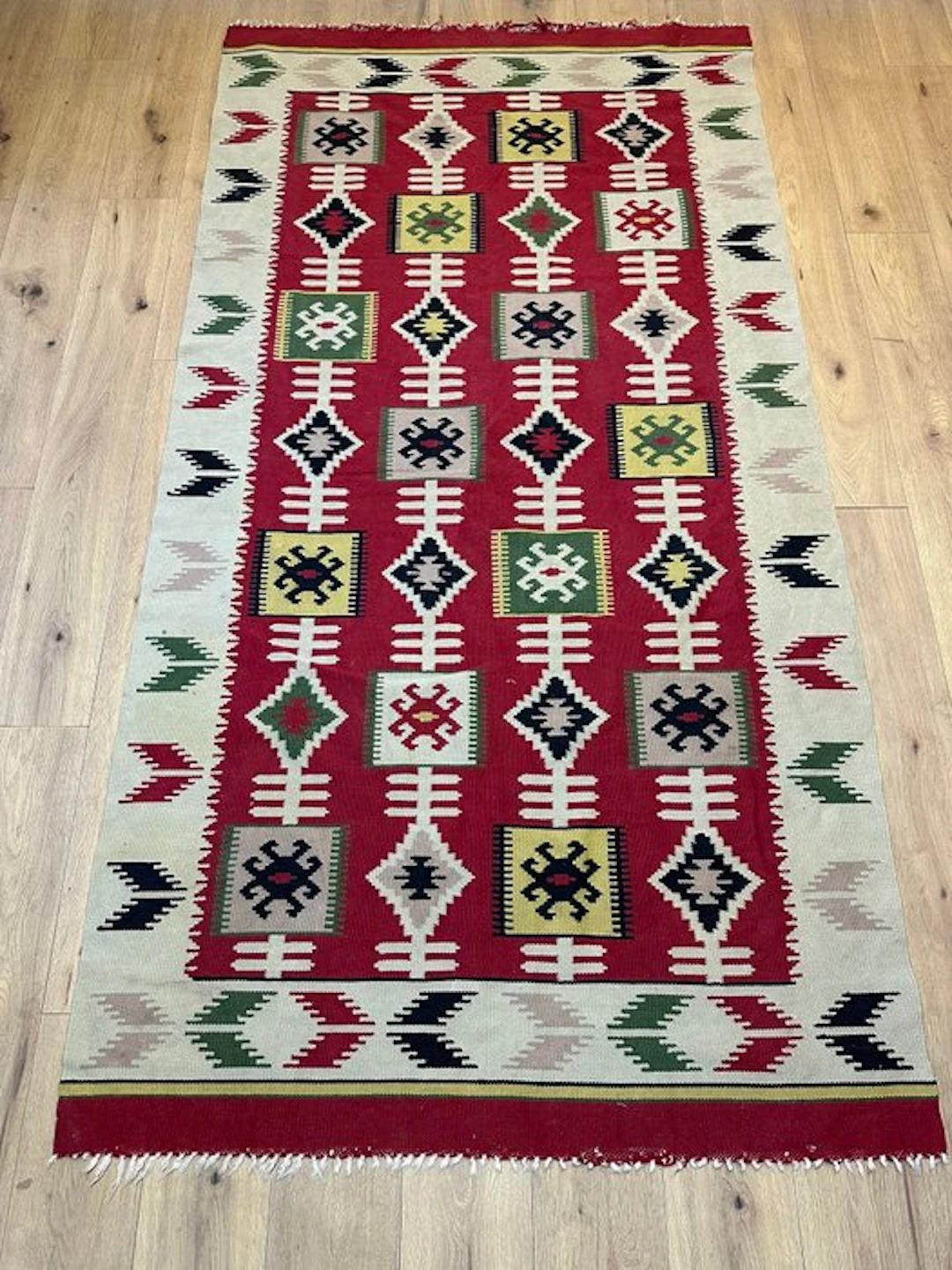 Colorful kilim – traditional flat-woven textile with...