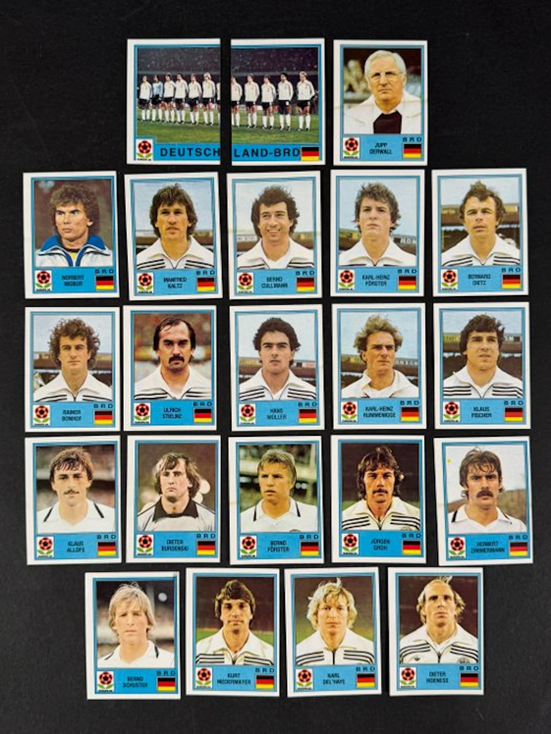 1980 Panini #34/55 Europa 80 - Germany complete team...