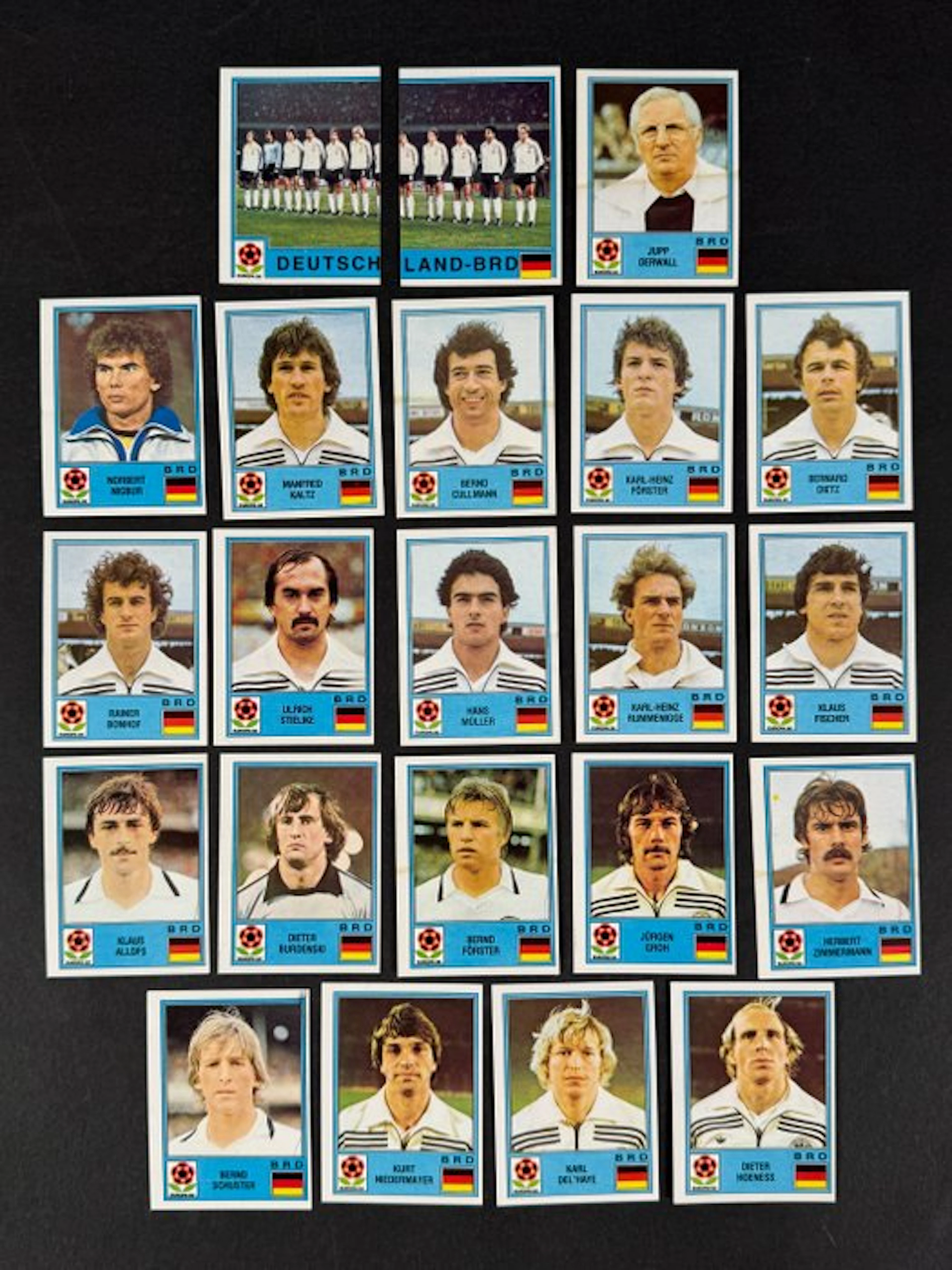 1980 Panini #34/55 Europa 80 - Germany complete team...