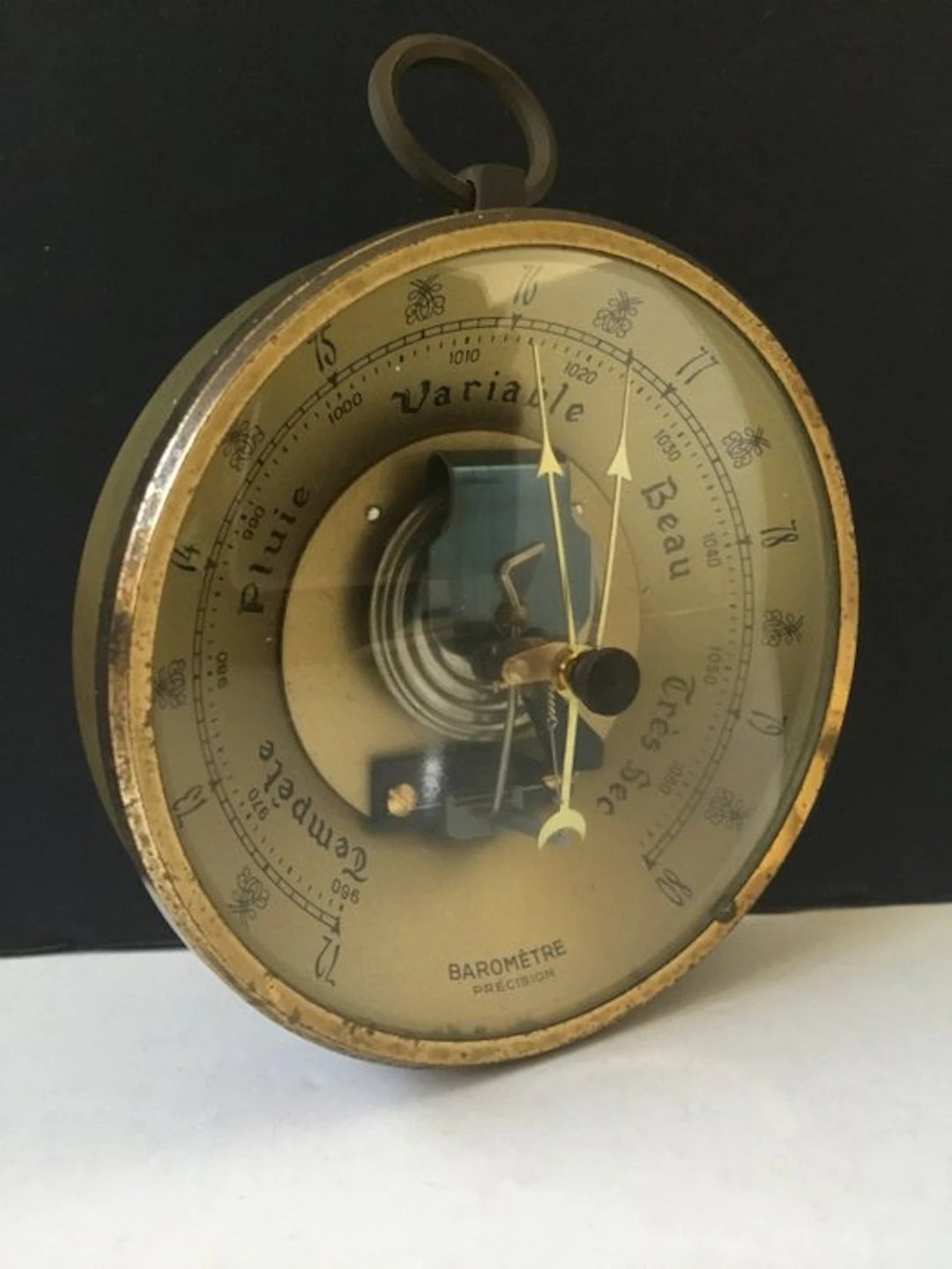 Precision Aneroid barometer - Brass - Vintage French-language luxury