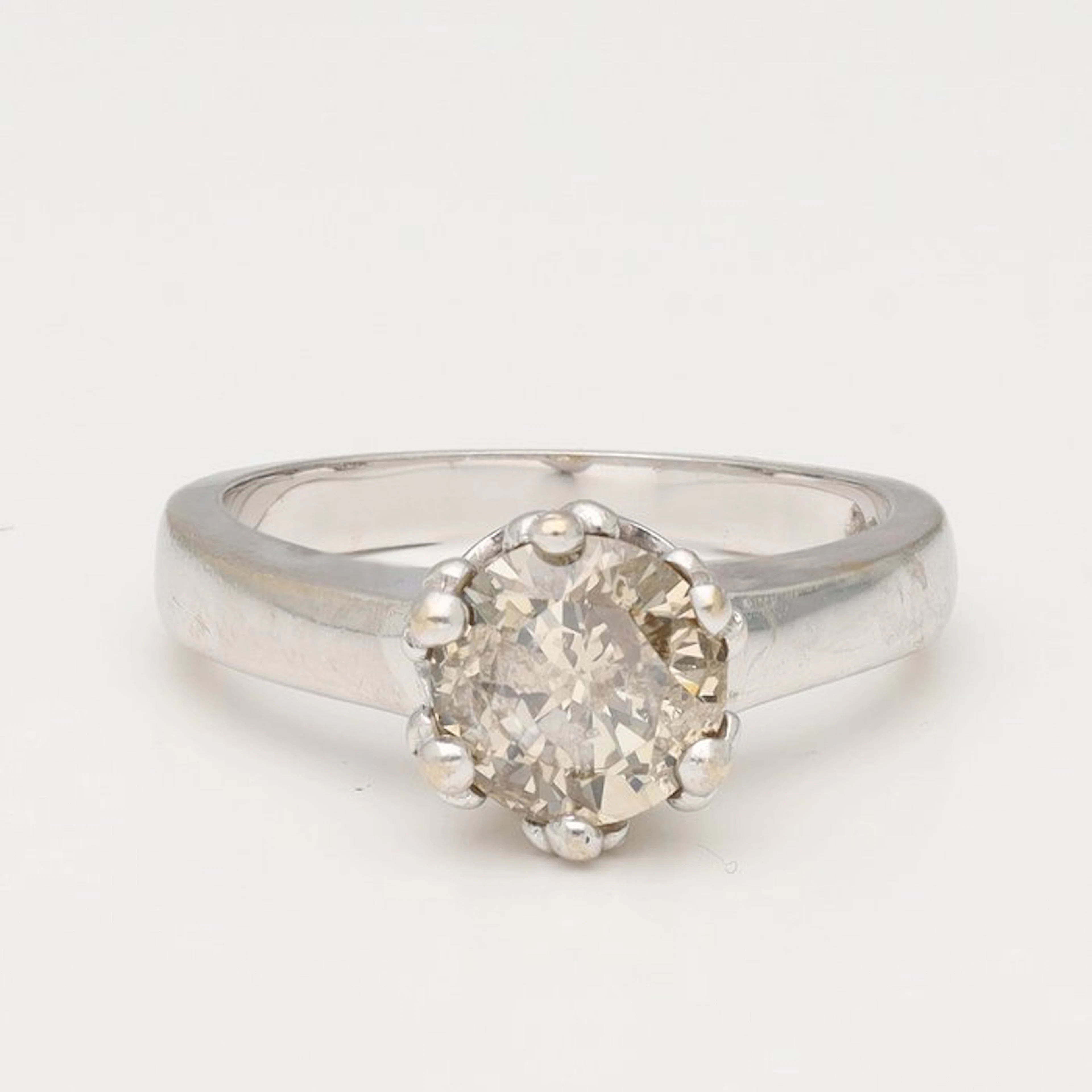 Ring - 14 kt. White gold - 1.26ct. tw. Diamond (Natural)