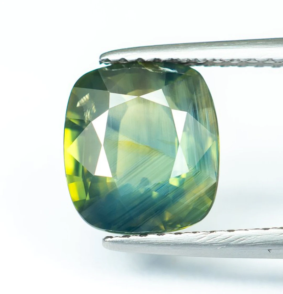 No reserve price Sapphire - 3.02 ct - Bellerophon Gemlab - Deep Bluish Green
