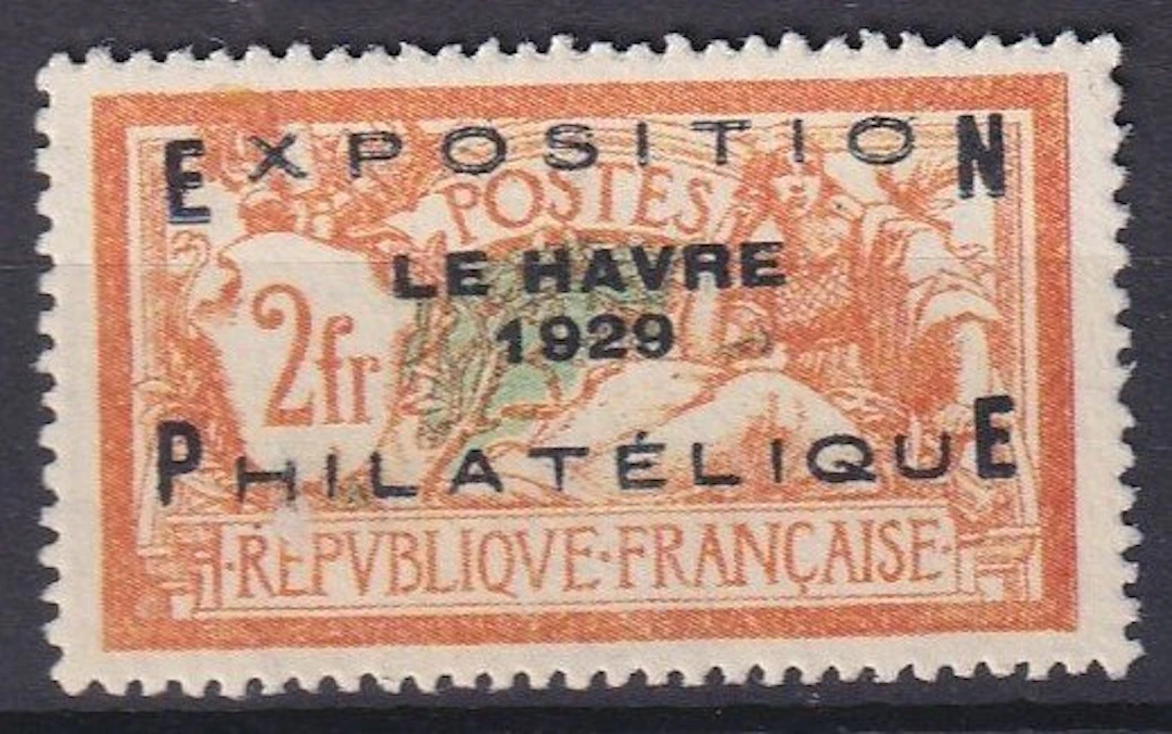 France 1929 - Exposition philatélique du Havre 2fr (+5...