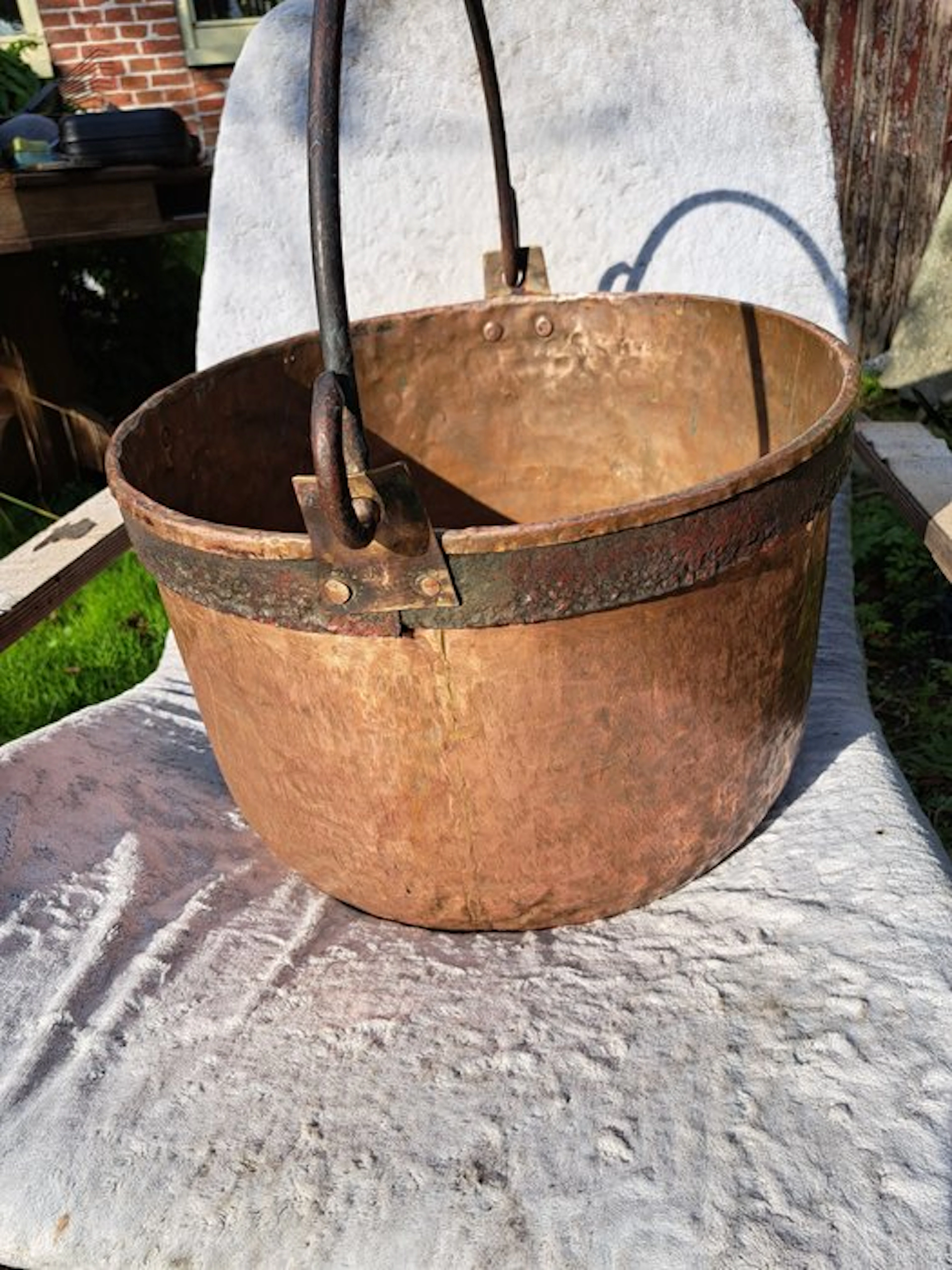 Fireplace accessory - Wooden box - Copper - Aker