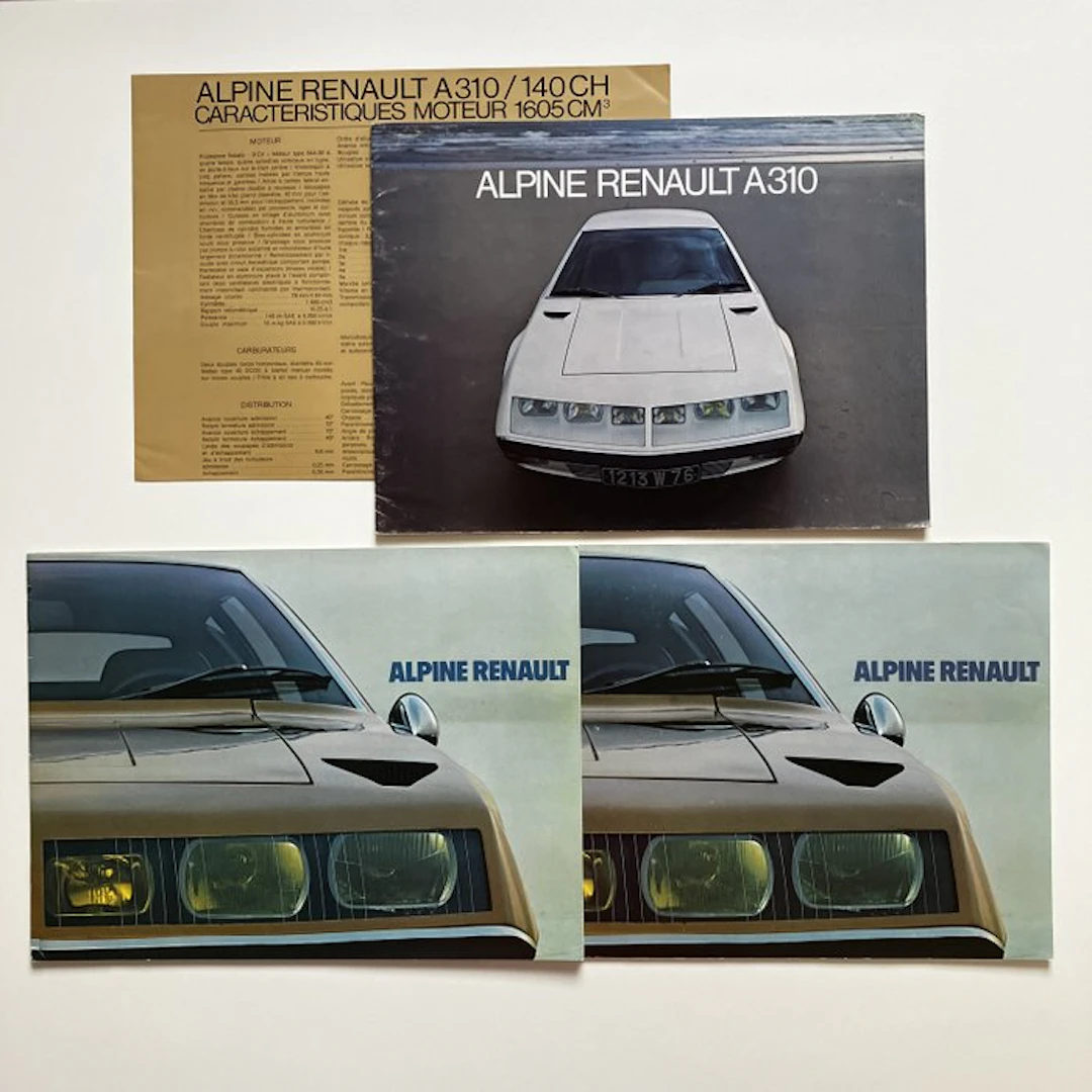 ALPINE-RENAULT A310 (4 cyl.) - Brochure - 1972-75