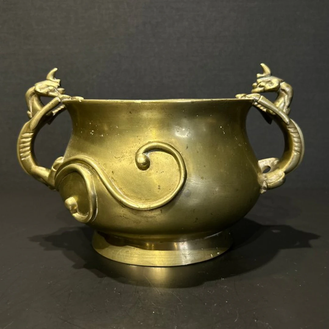 Incense burner - Bronze - Bronze dragons censer