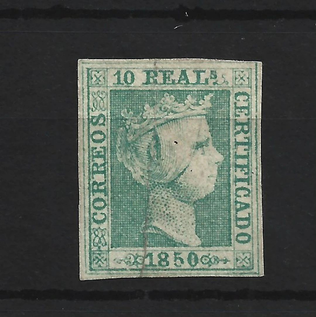Spain 1850 - ten reales, new, repaired. - EDIFIL 5