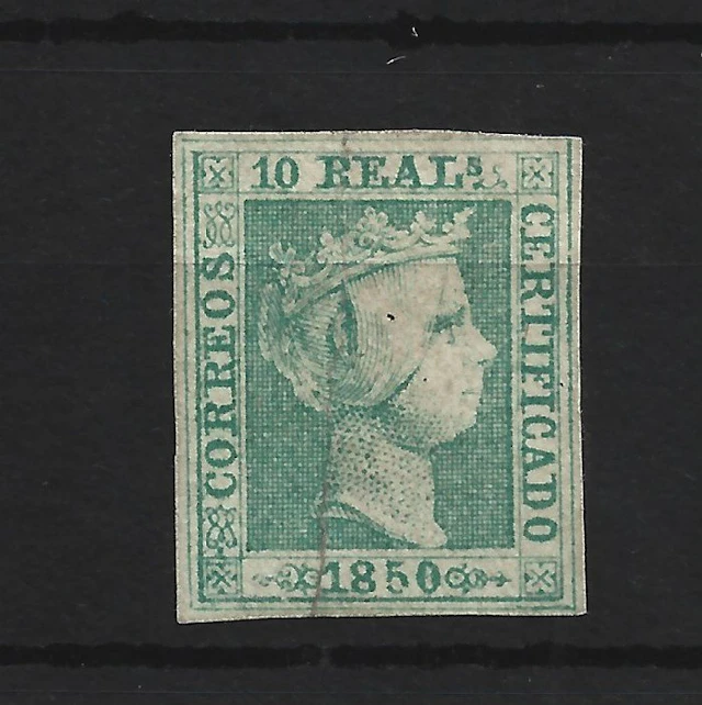 Spain 1850 - ten reales, new, repaired. - EDIFIL 5