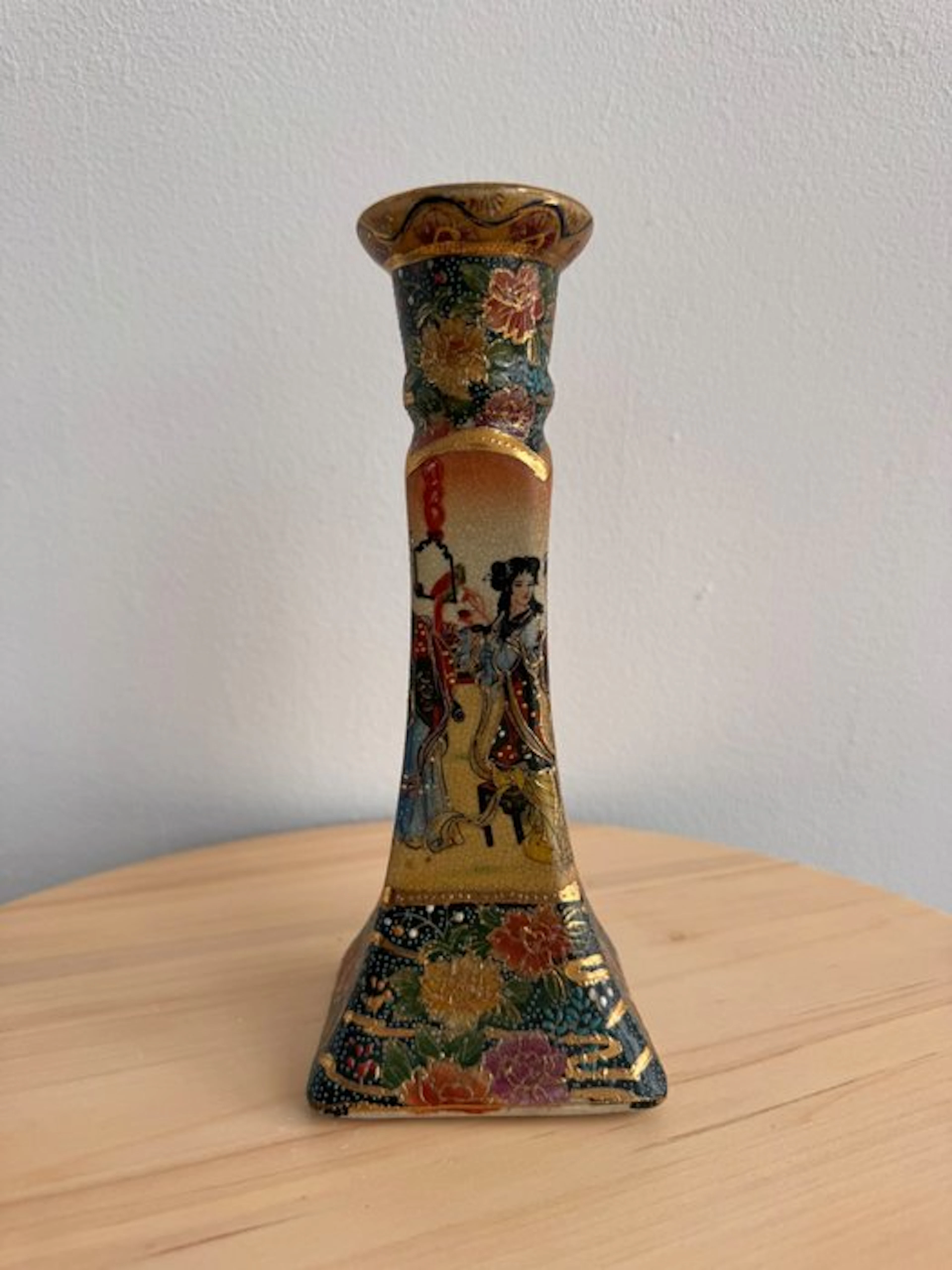 Candlestick - Pottery - Satsuma pottery