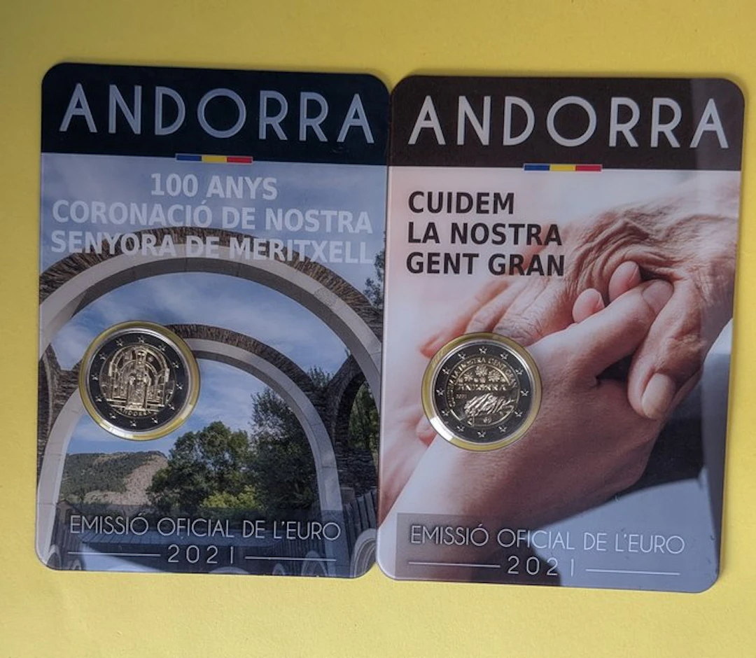 Andorra. 2 Euro 2021 "Merixtell" + "Cuidem la Nostra Gent...