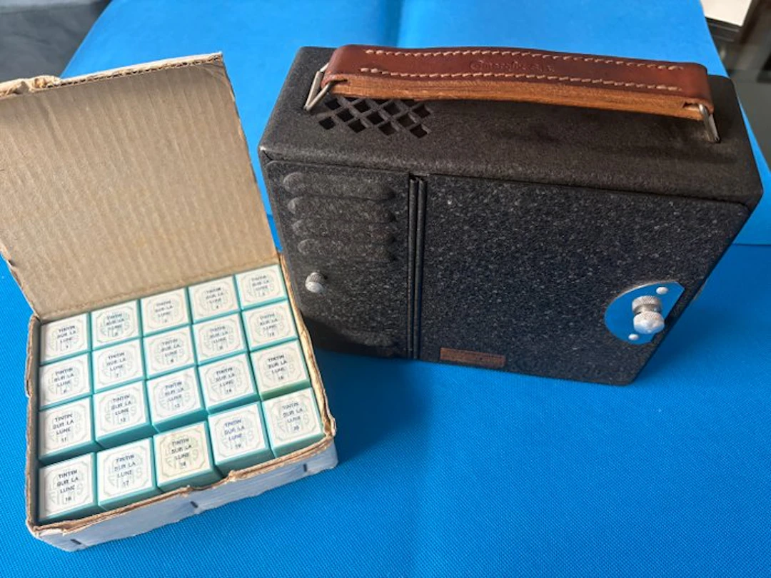 Tintin sur la Lune - 1 Projector set + fixed films - First edition - 1960