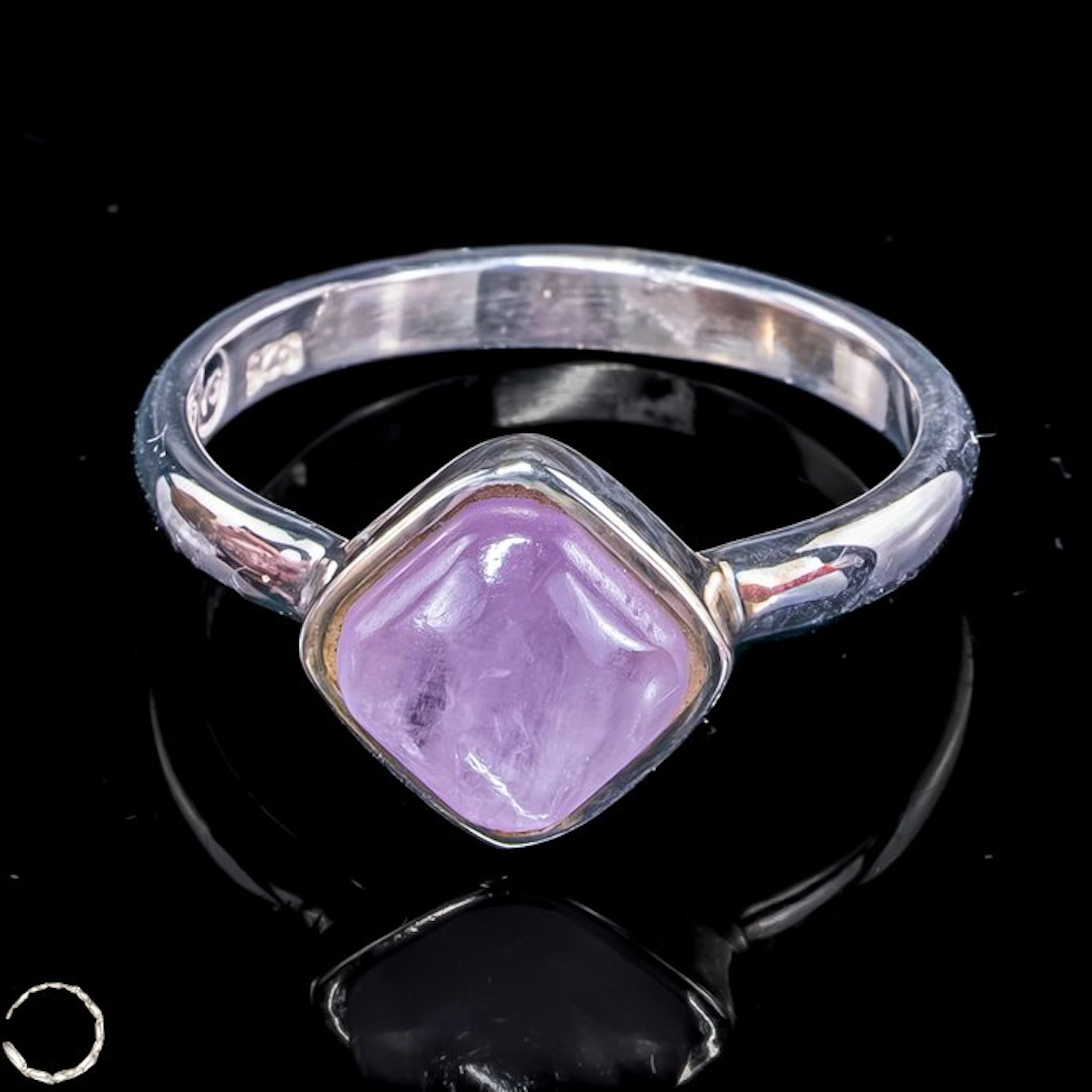 Kunzite Ring made of 925 sterling silver – Delicate...