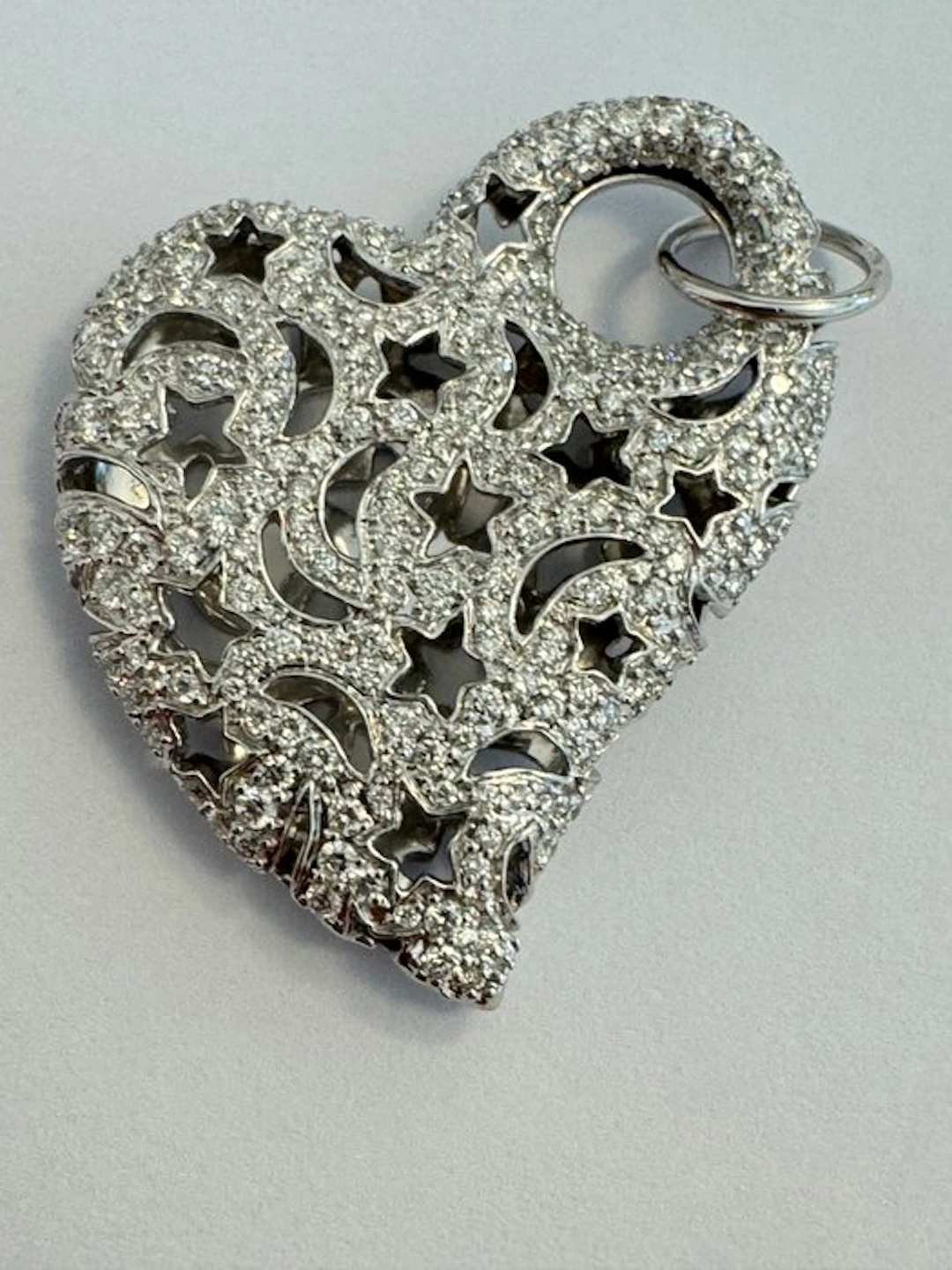 Pendant - 18 kt. White gold - 2.50ct. tw. - 18 kt