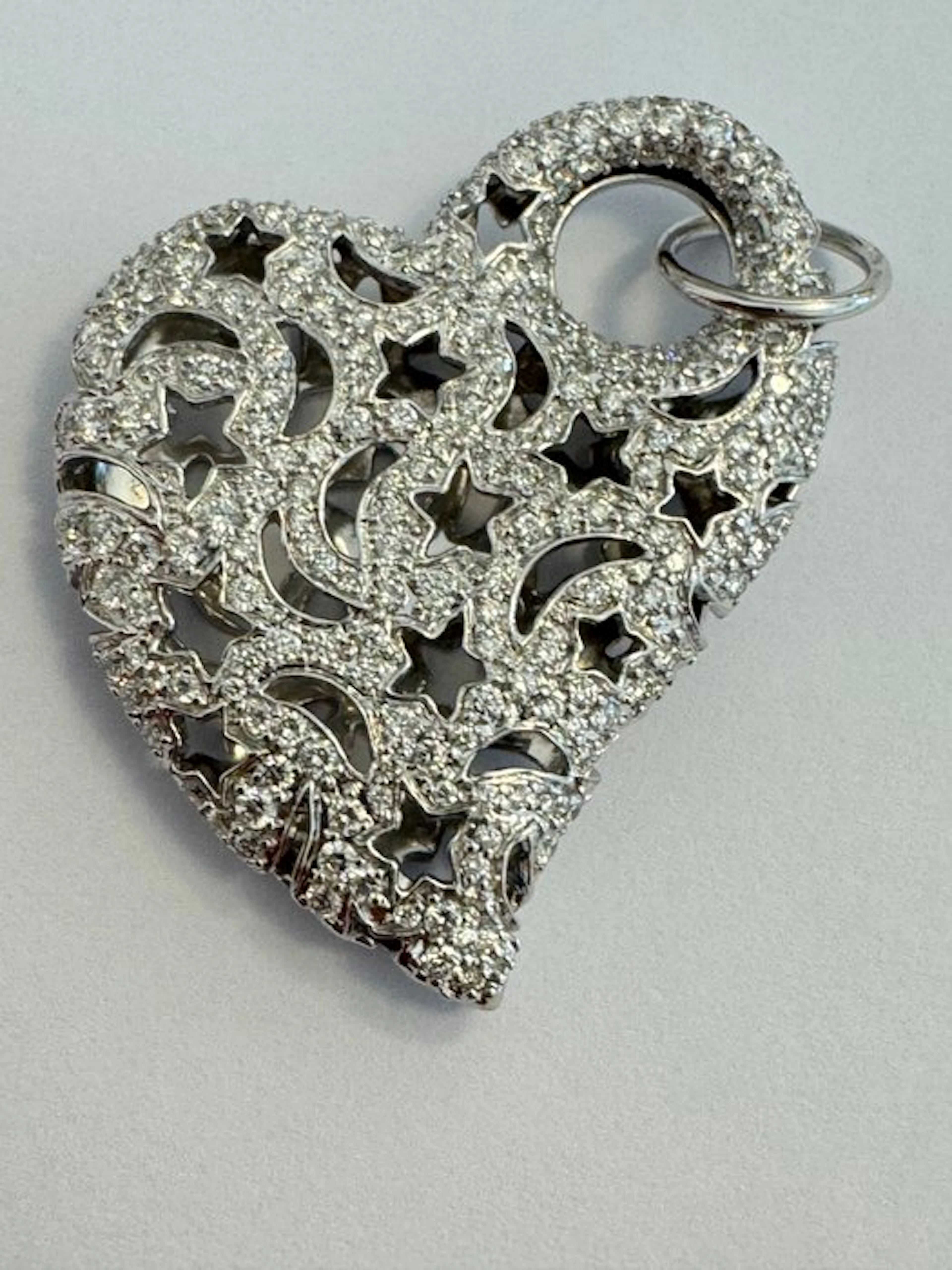 Pendant - 18 kt. White gold - 2.50ct. tw. - 18 kt