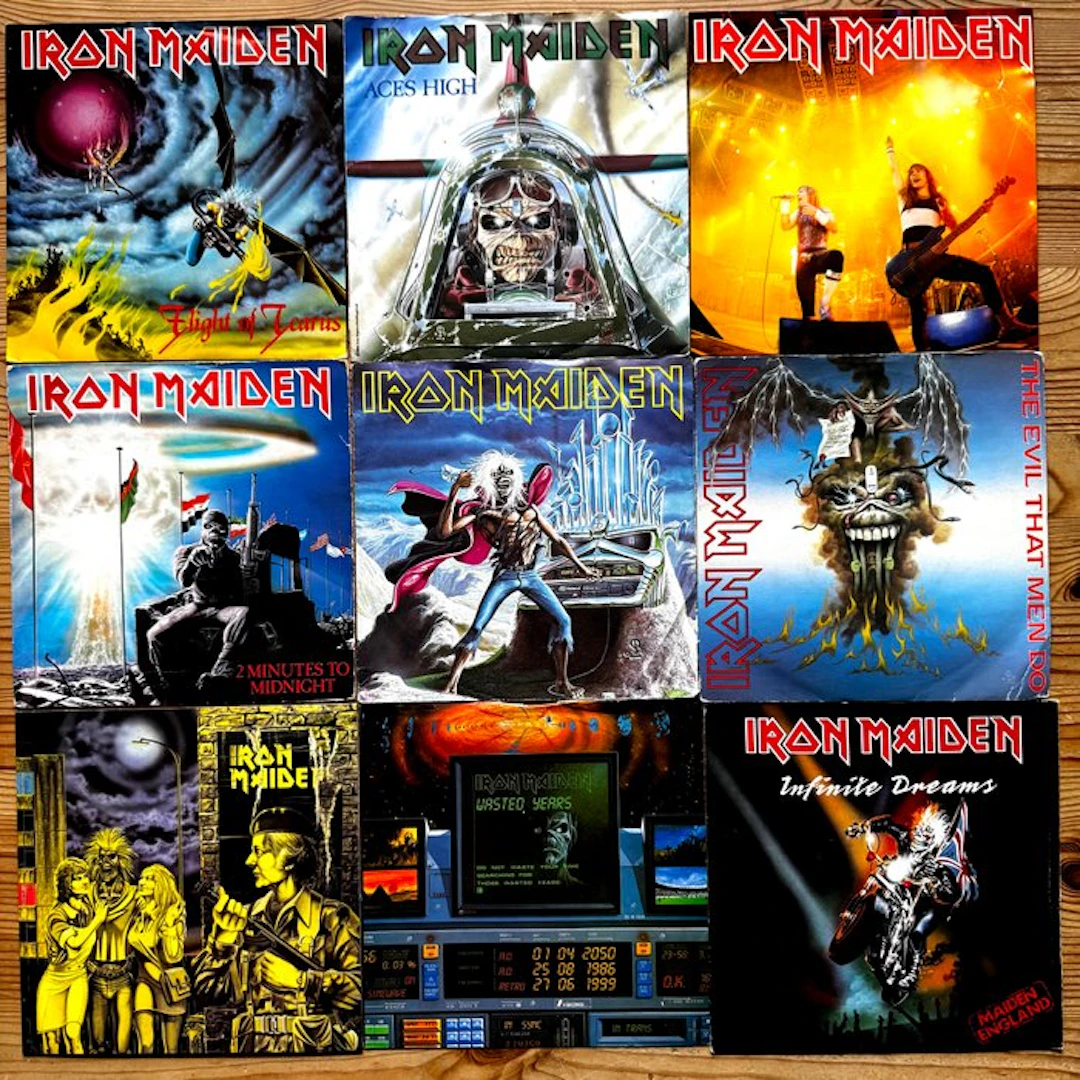 Iron Maiden - 9 original IRON MAIDEN Singles [UK...