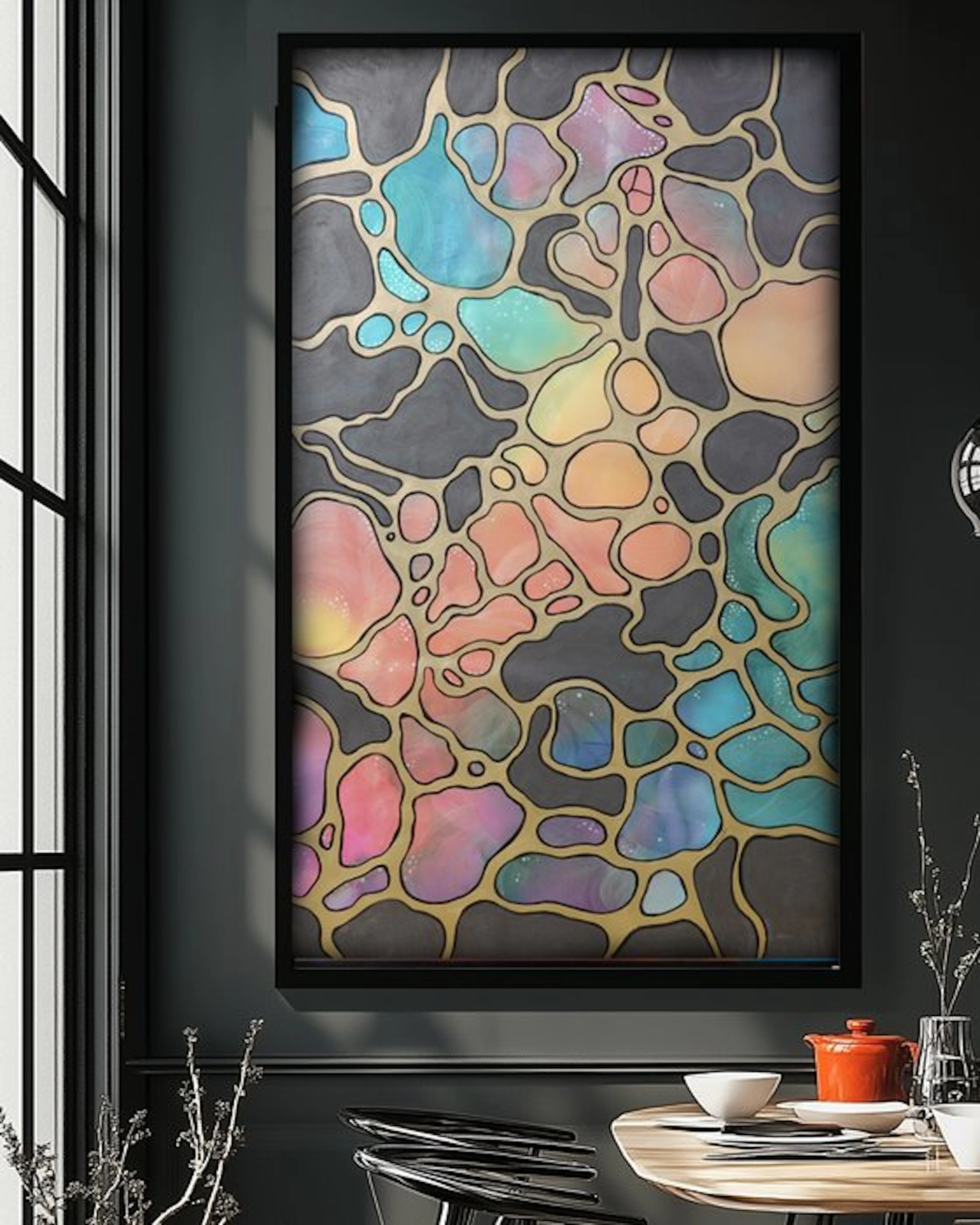 Ksavera - Pearl Abstract A1421 - textured painting on XXL canvas