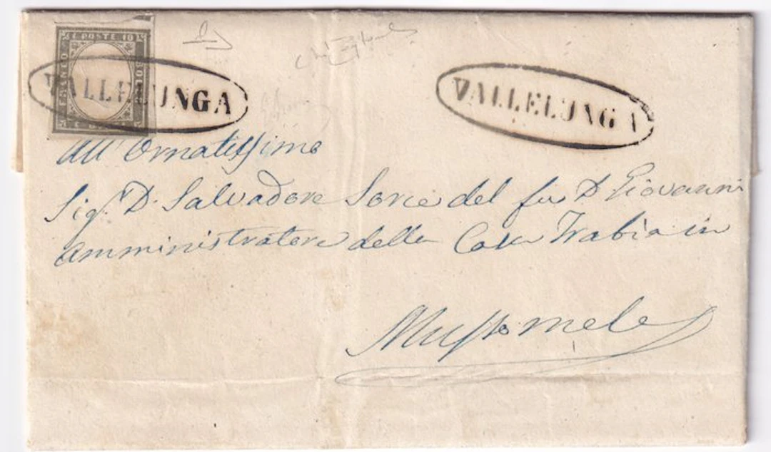 Italian Ancient States - Sicily 1861 - First-post letter...