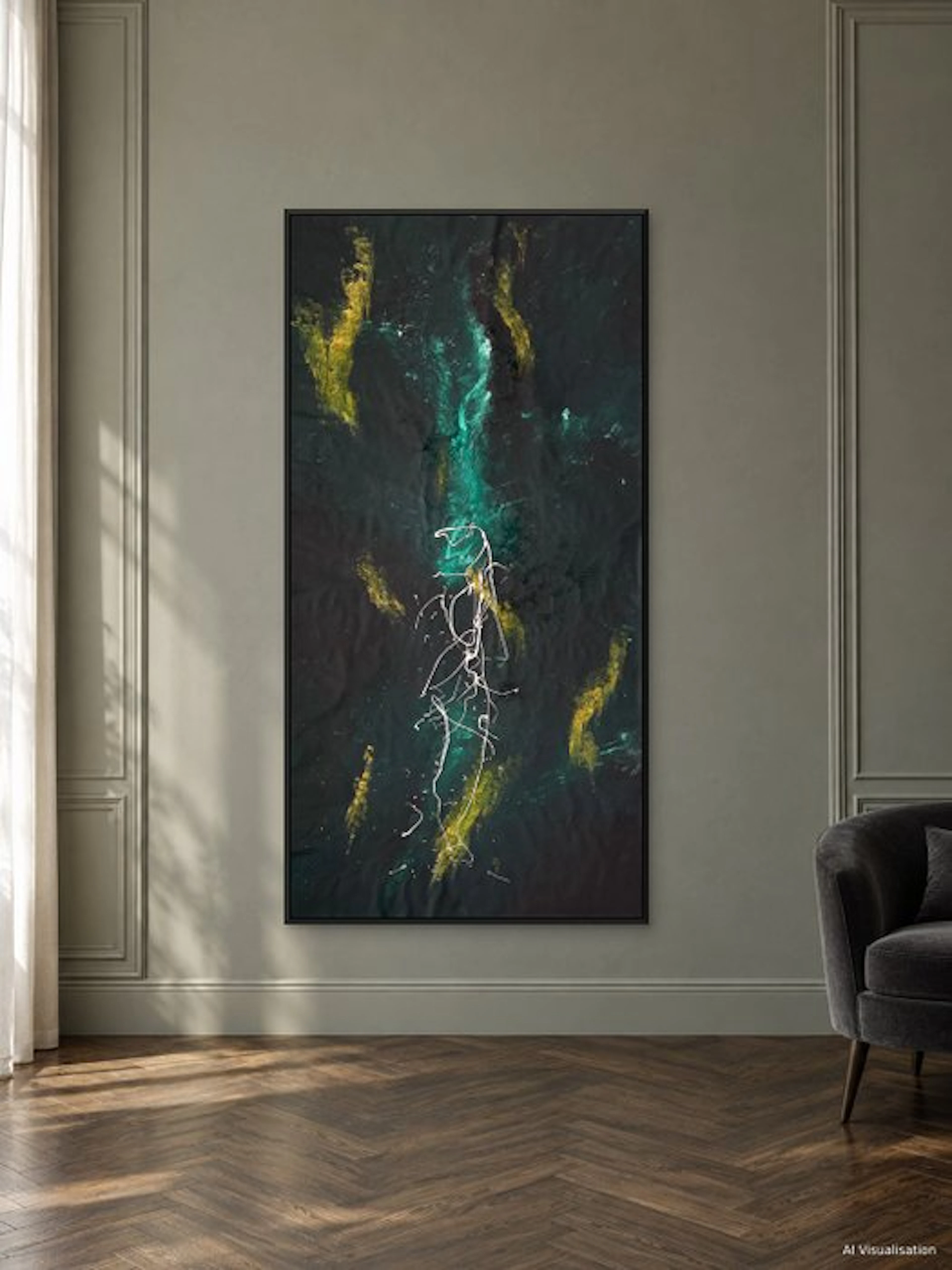 MH7STUDIO (1996) - Latido esmeralda XXXL - Abstract art