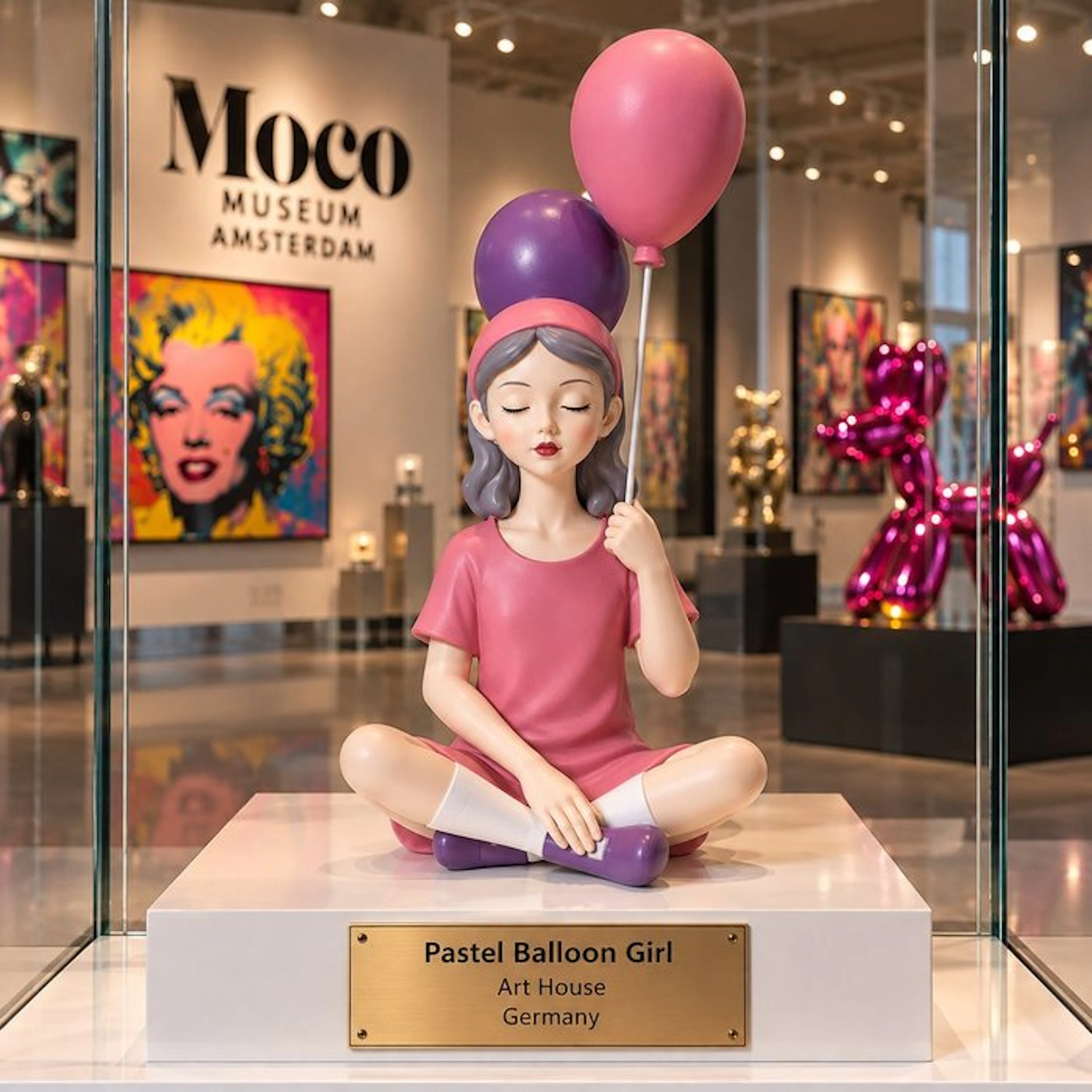 Dimoria Pastel Girls - Figurine - gesigneerd-EMIR O ge-inspireerd door Banksy