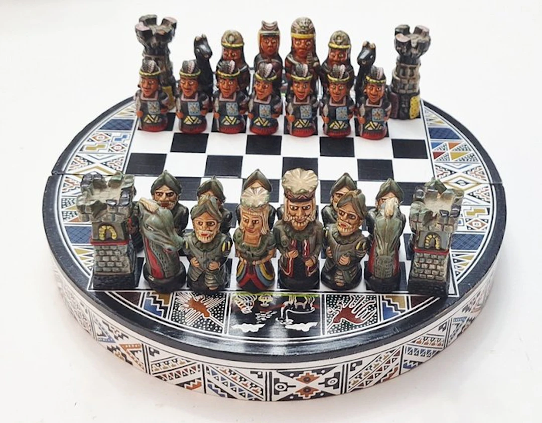 Chess set - Peruano - Hand-painted clay