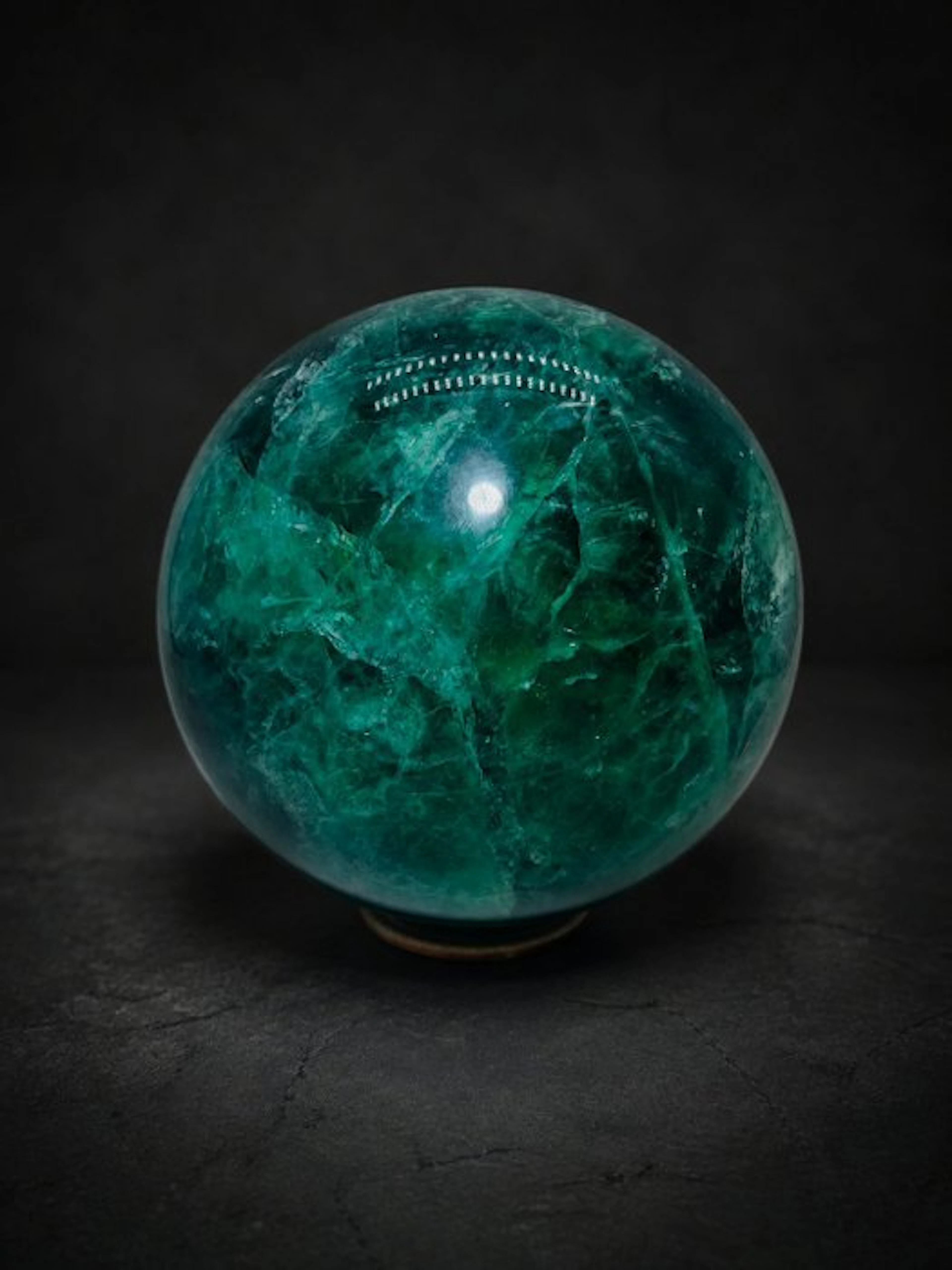 Large Natural Green Fluorite Sphere – Ø 140 mm | Highly...