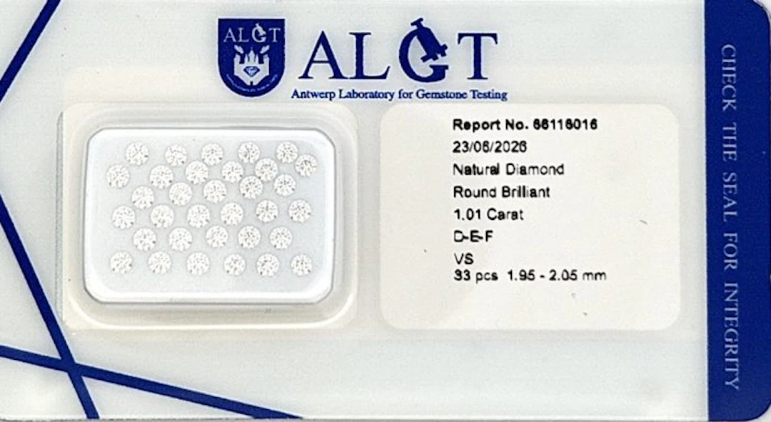 41 pcs Diamond (Natural) - 1.00 ct - Round - F