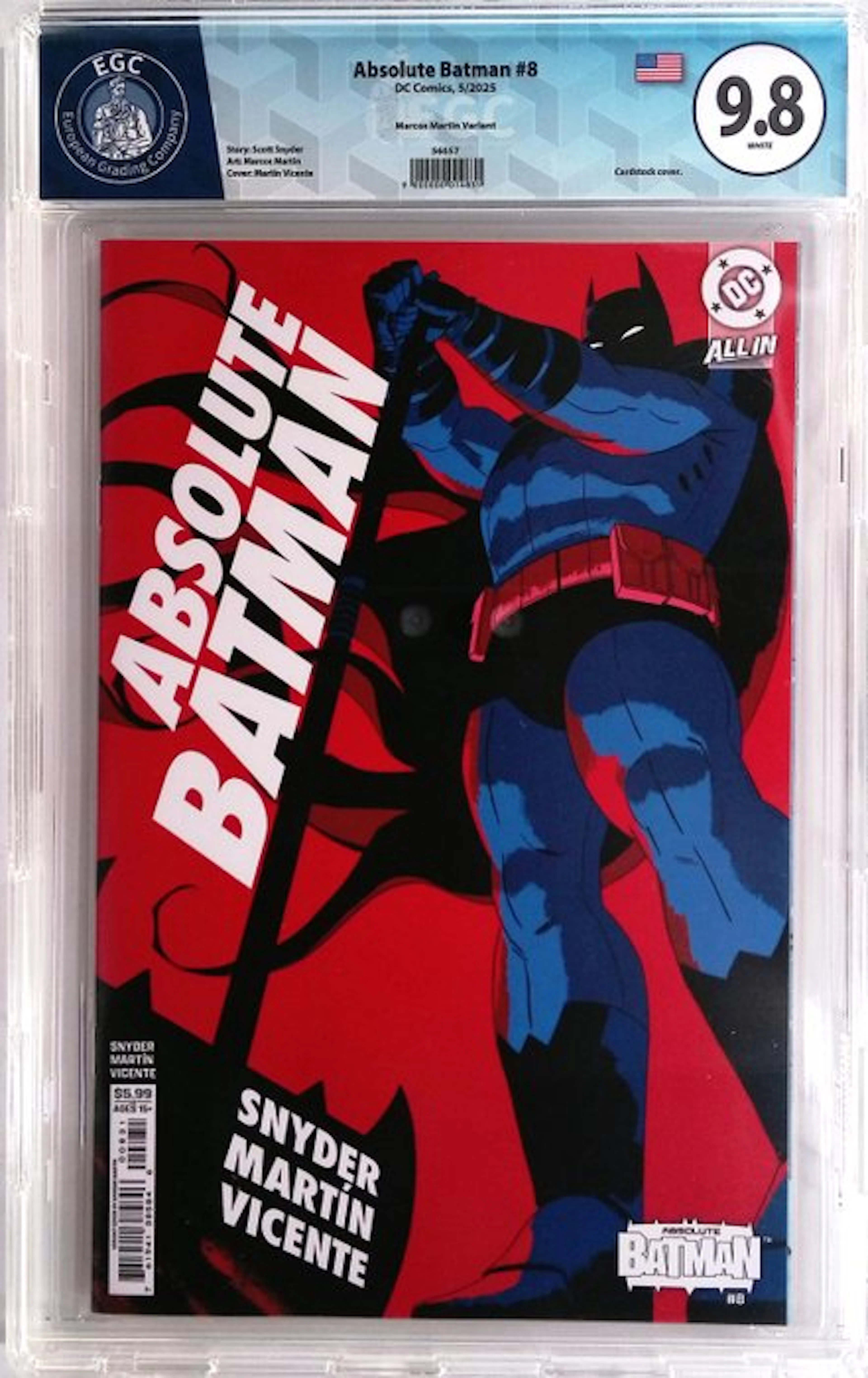 Absolute Batman #8 - EGC 9.8 - 1 Graded comic - First edition - 2025