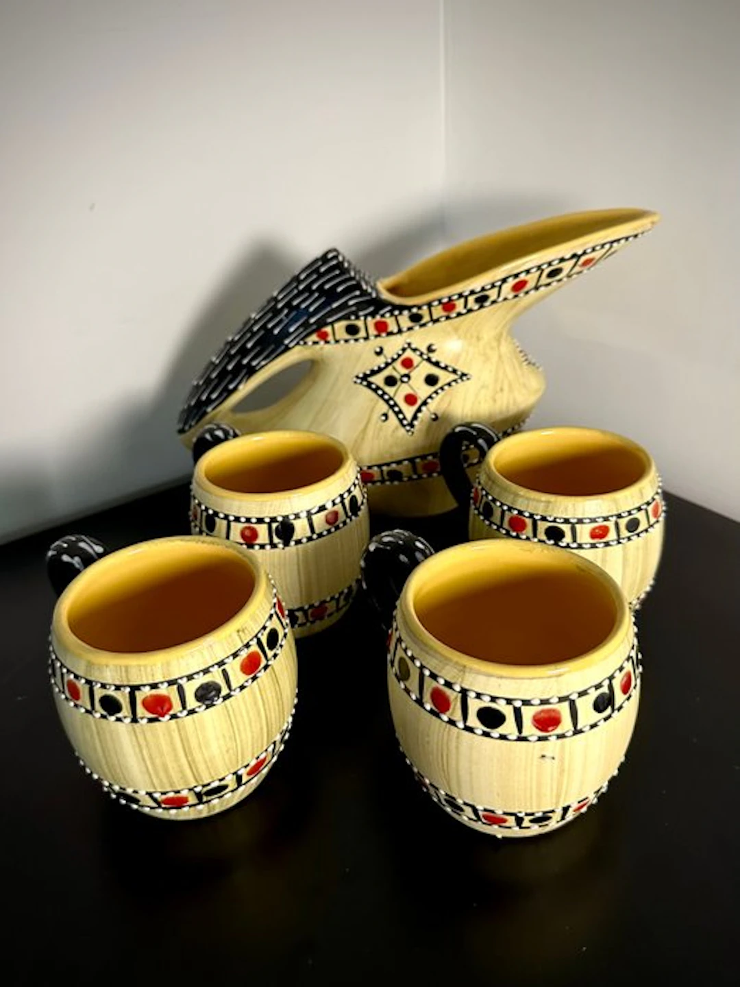 FIMA Deruta - Drinking set (5) - Glazed Ceramic and...