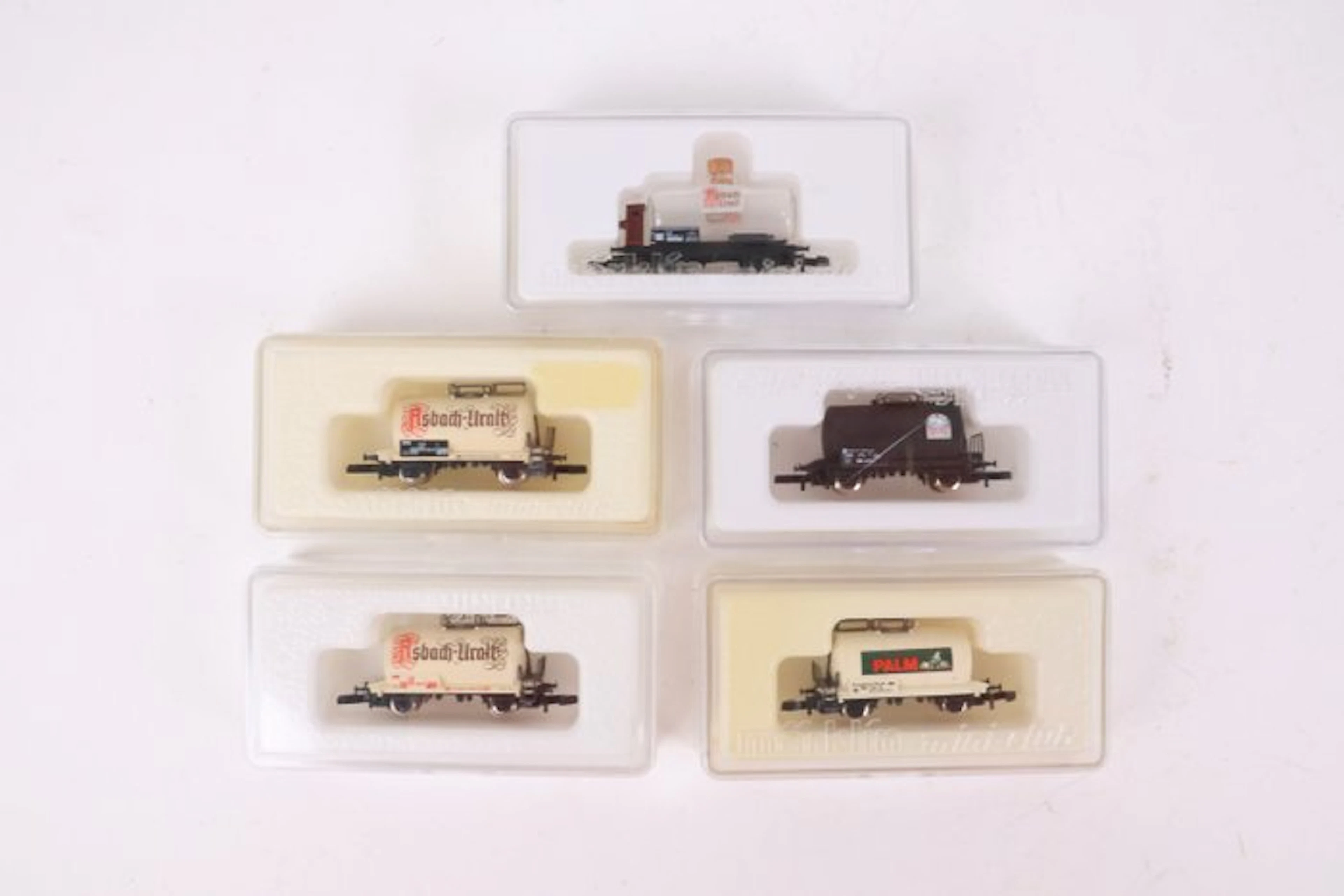 Märklin Z - Model train freight carriage (5) - Beer (glass) tank cars - SBB-CFF