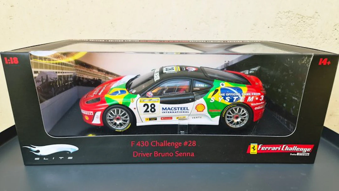 Hot Wheels, Elite 1:18 - Model race car - Ferrari F430 Challenge #28