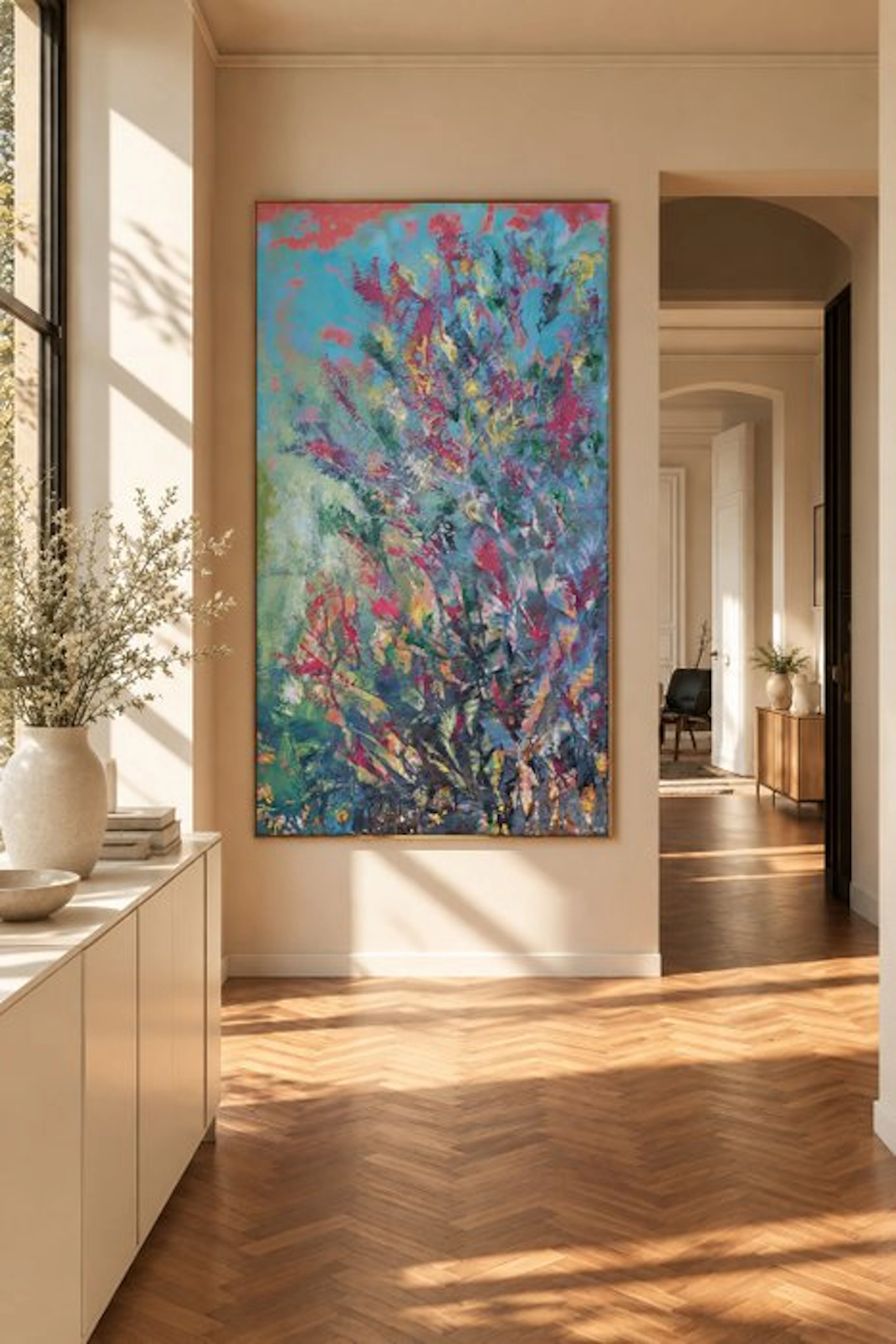 Laura Capellini - " SILENCE DU FEUILLAGE" (XL) Acrylic on canvas - Hand signed