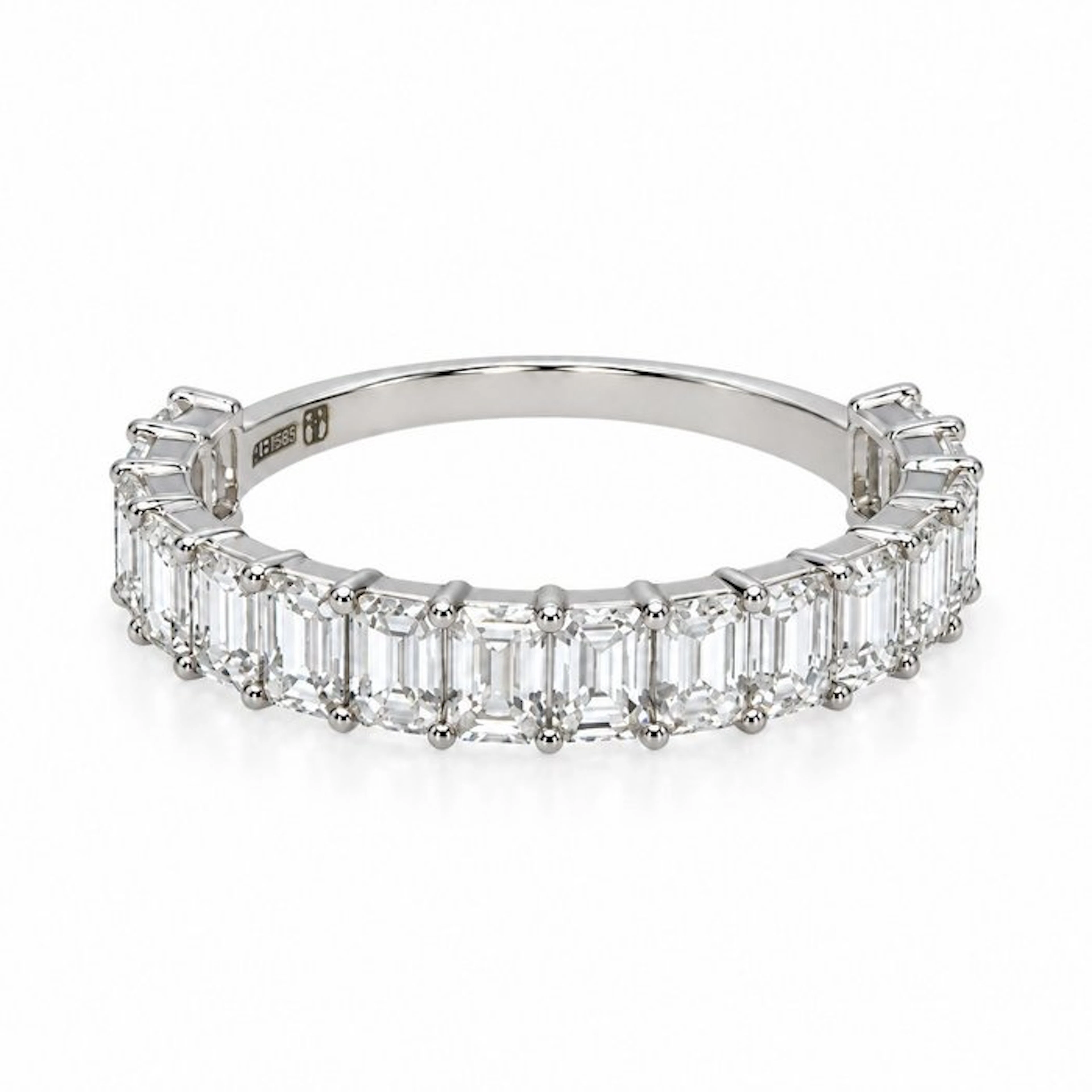 No reserve price - Ring - 14 kt. White gold - 2.06ct. tw. Diamond (Lab-grown)