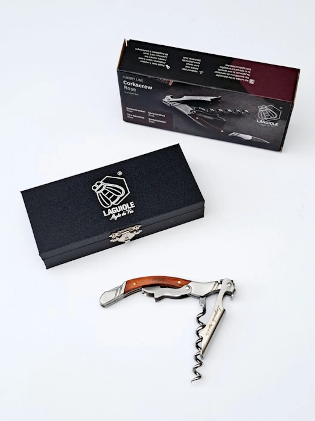 Laguiole - Corkscrew - Rose Wood - style de - Corkscrew - Stainless steel