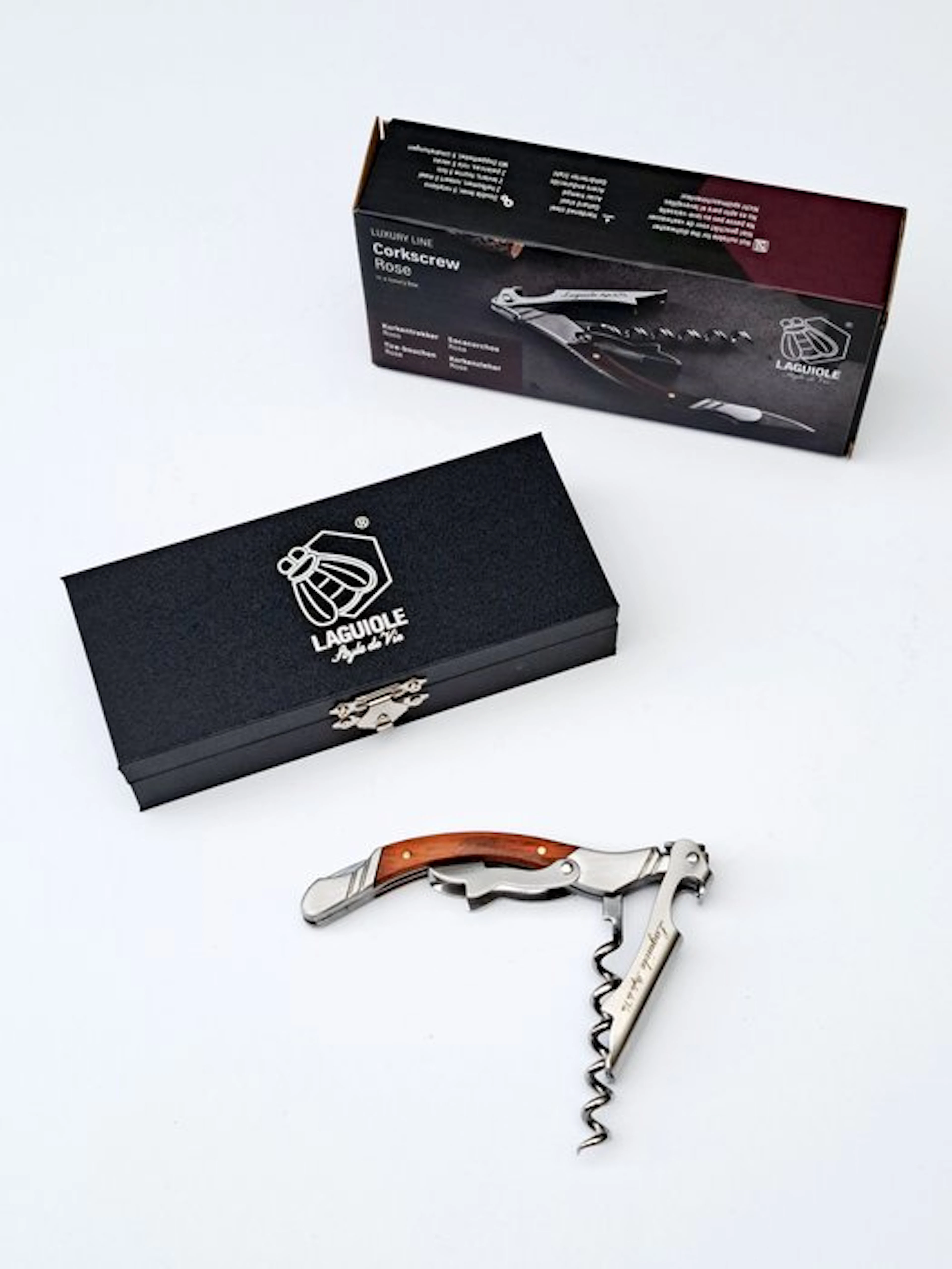 Laguiole - - Wood - style de - Corkscrew - Stainless steel